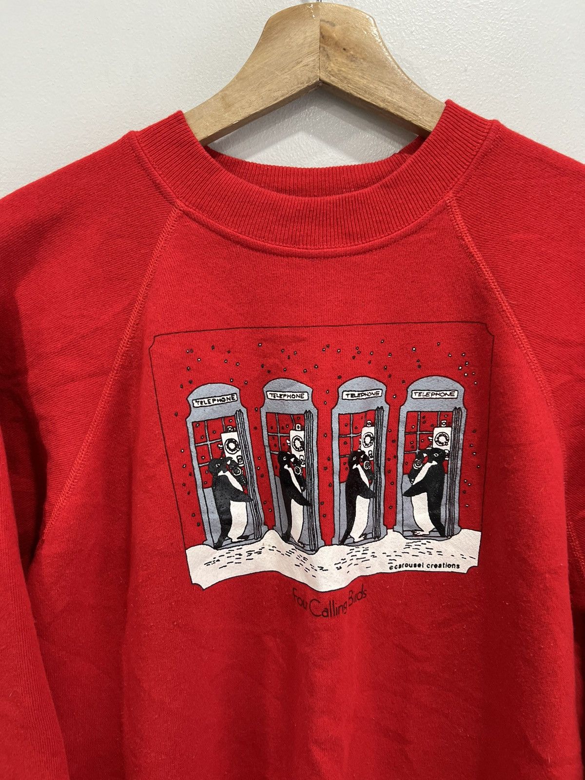 Vintage Vintage Penguins Four Calling Birds Sweater humor parody Size US L / EU 52-54 / 3 - 2 Thumbnail
