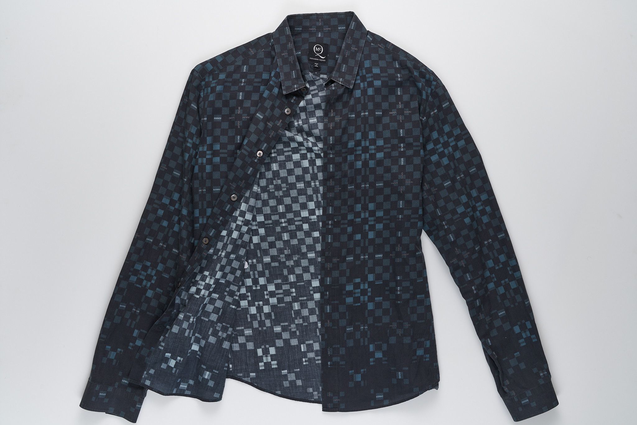 Alexander McQueen Alexander McQueen Geometric Grid Design BUTTON DOWN Size US M / EU 48-50 / 2 - 2 Thumbnail