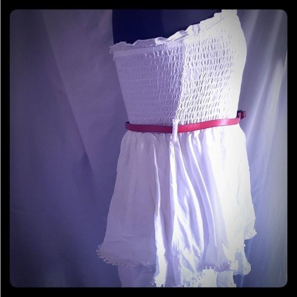 Other Pleated Tube Top Ruffled Hem Romper Size 26" / US 2 / IT 38 - 3 Thumbnail