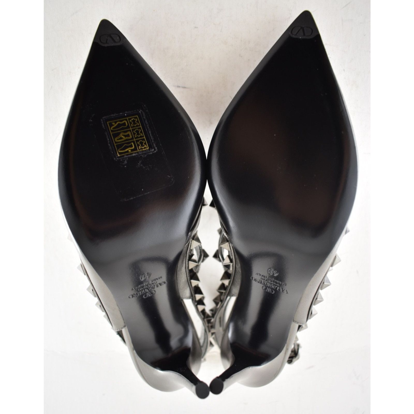 Valentino Valentino Rockstud 100mm Anthracite Grey T-Strap Pump 40 Size US 10 / IT 40 - 16 Thumbnail