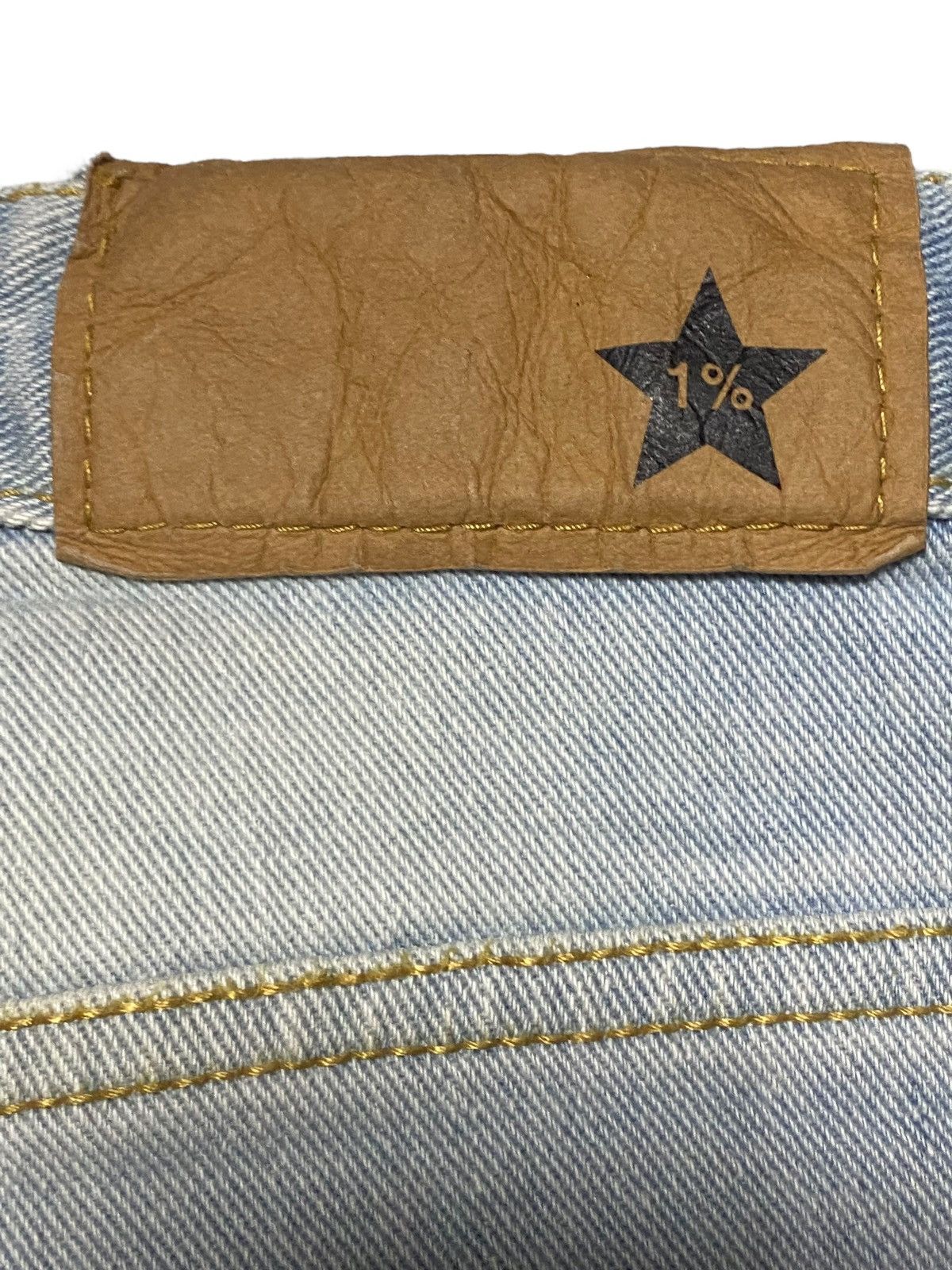 Japanese Brand Customised vintage jeans hand written slogan paint splatter Size US 31 - 11 Thumbnail
