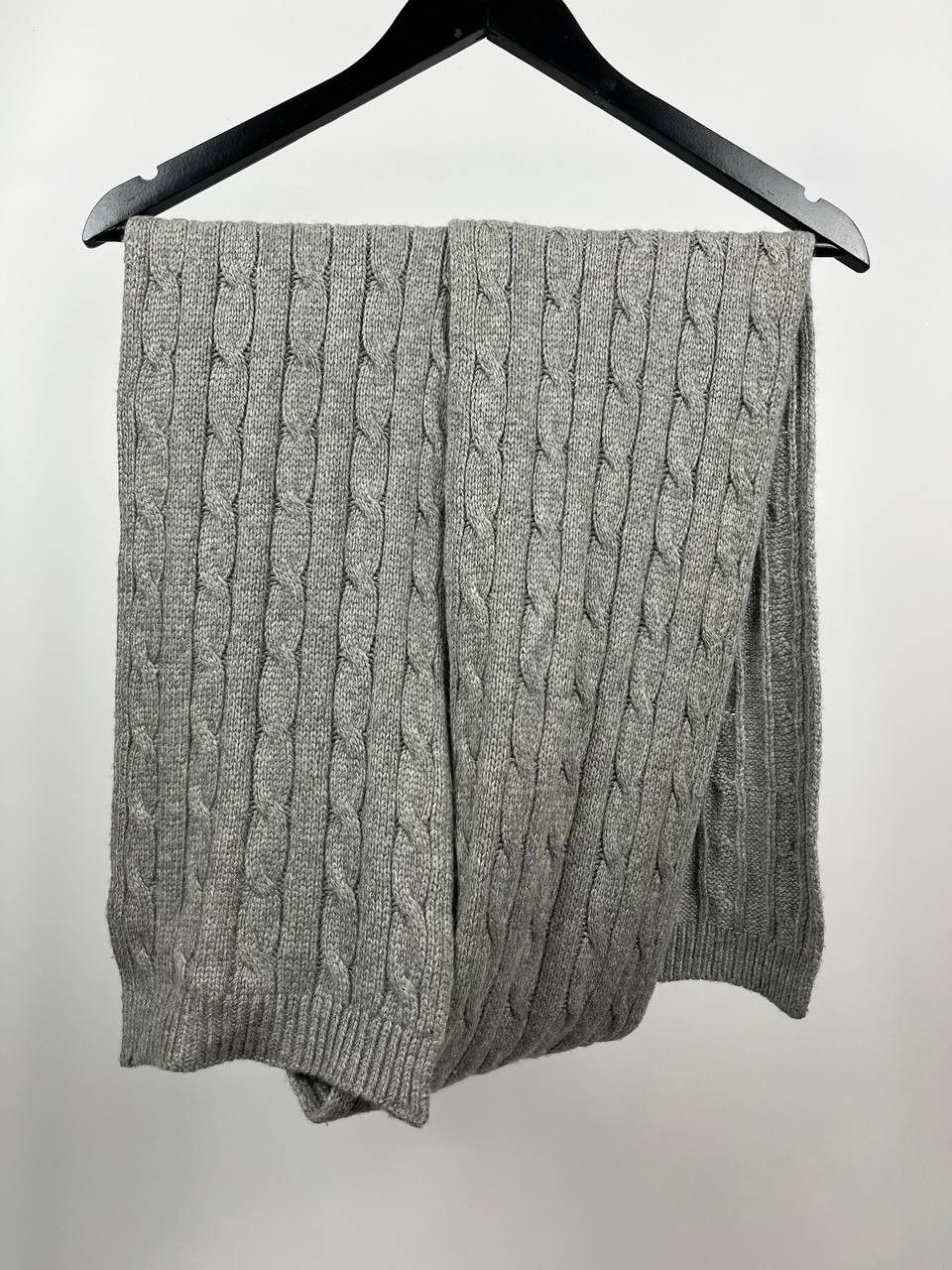 Polo Ralph Lauren Polo Ralph Lauren Grey Cable Knit Skarf Size ONE SIZE - 2 Thumbnail