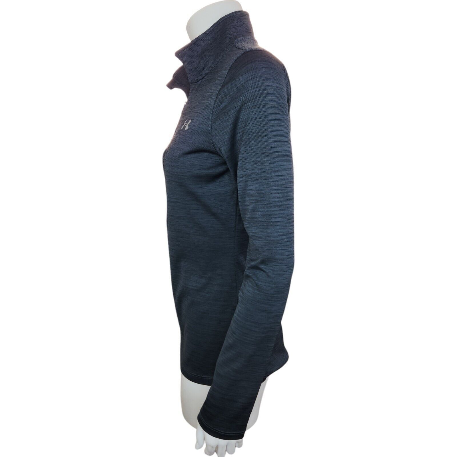 Under Armour Under Armour Womens Small 1/4 Zip Gray HeatGear Fitted Size S / US 4 / IT 40 - 2 Thumbnail