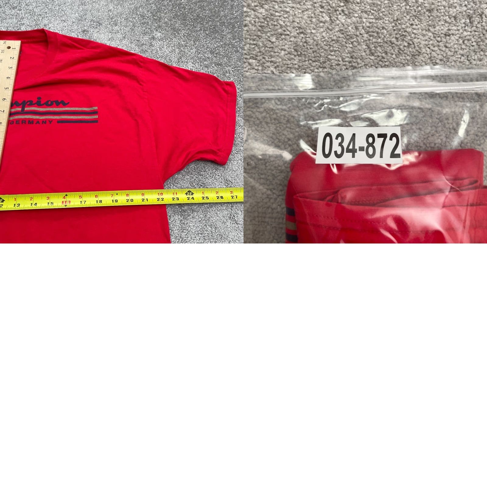 Champion Champion Athletic Wear Graphic T-Shirt Mens XL Red Cotton Short Sleeve Crew Tee Size US XL / EU 56 / 4 - 8 Thumbnail