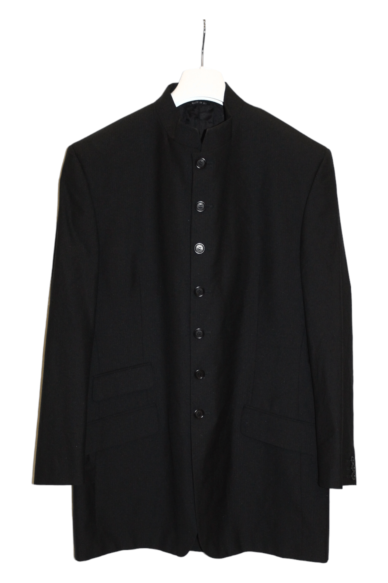 Carlo Pignatelli VTG Carlo Pignatelli CLASSICO Solid Black Virgin Wool Blazer Size 52L - 14 Thumbnail