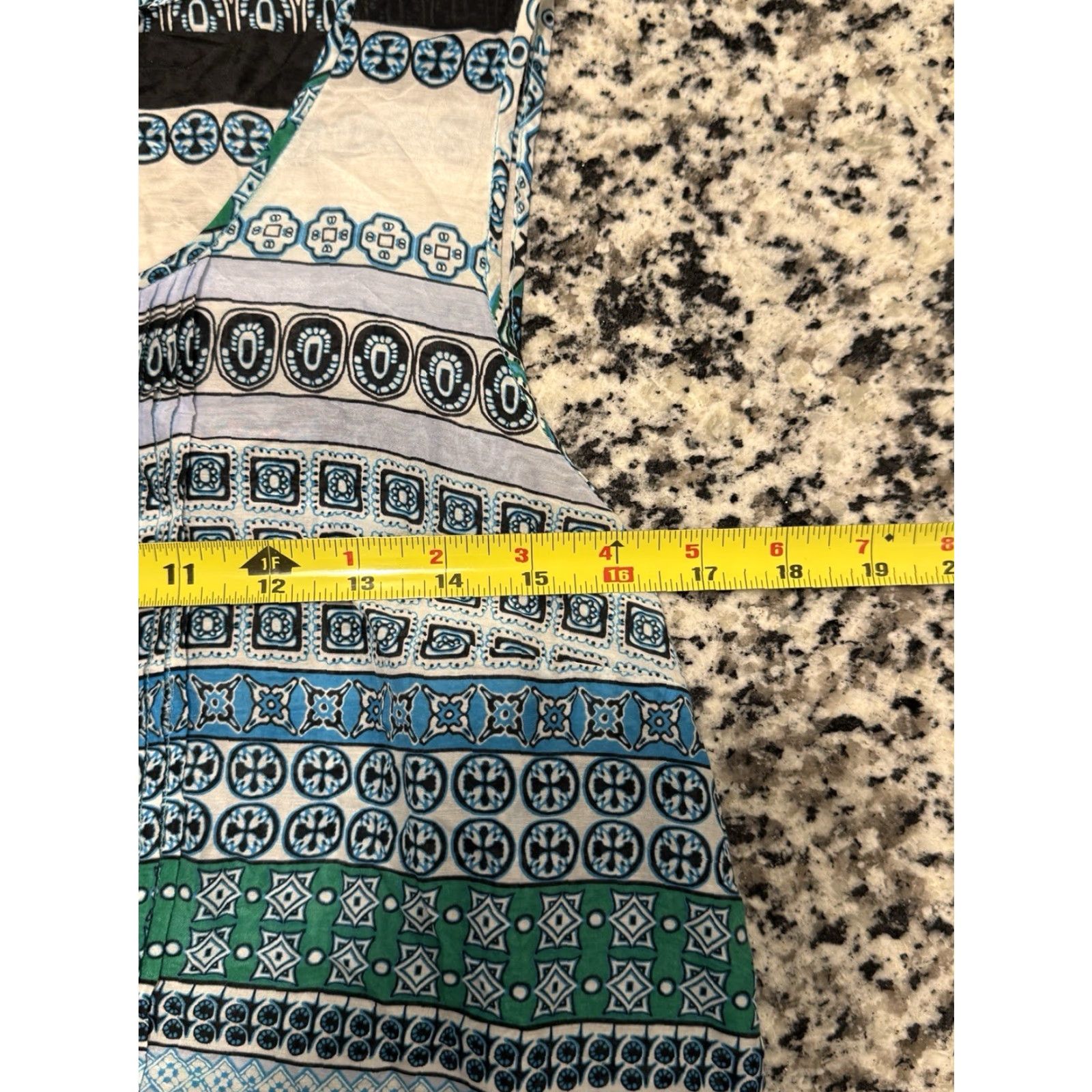 Diane von Furstenberg Diane von Furstenberg Turquoise Kenna Geometric Silk Blend Blouse Women's M Multicolor Sleeveless Pintuck Workwear Womens Size M / US 6-8 / IT 42-44 - 4 Thumbnail