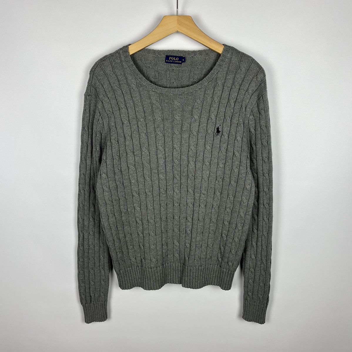 Polo Ralph Lauren Vintage Polo Ralph Lauren Cable Knitted Sweater Logo 90s Size XL / US 12-14 / IT 48-50 - 1 Thumbnail