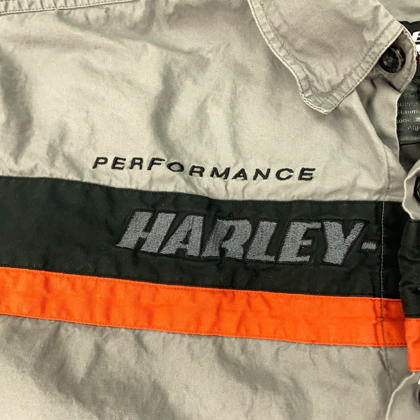 Harley Davidson HARLEY-DAVIDSON Racing Garage Shirt Button-Up Mens 2XL Gray Colorblock Biker Casual Size US XXL / EU 58 / 5 - 3 Thumbnail