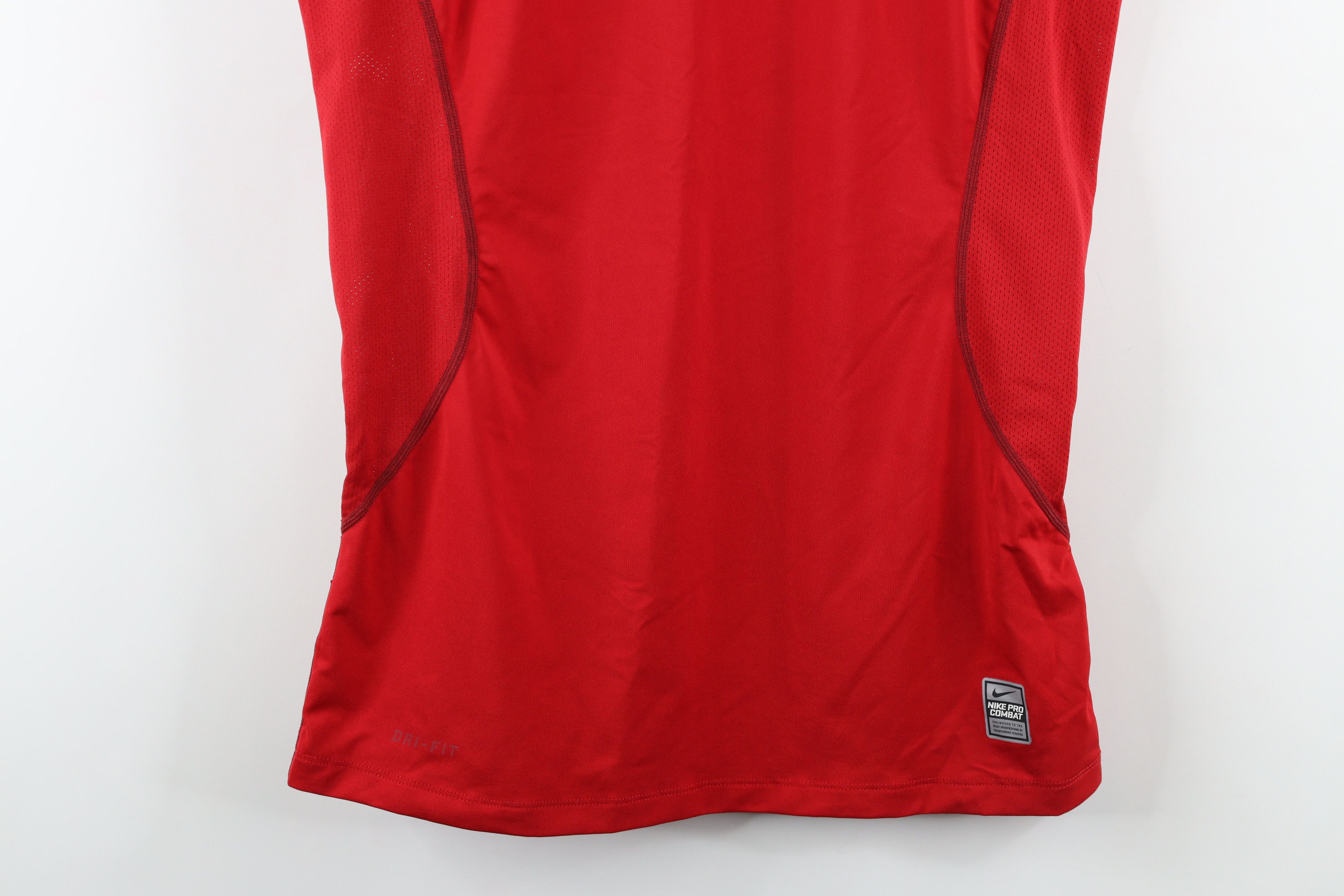 Nike × Vintage Nike Pro Combat Compression Sleeveless Training T-Shirt Red Size US S / EU 44-46 / 1 - 3 Thumbnail