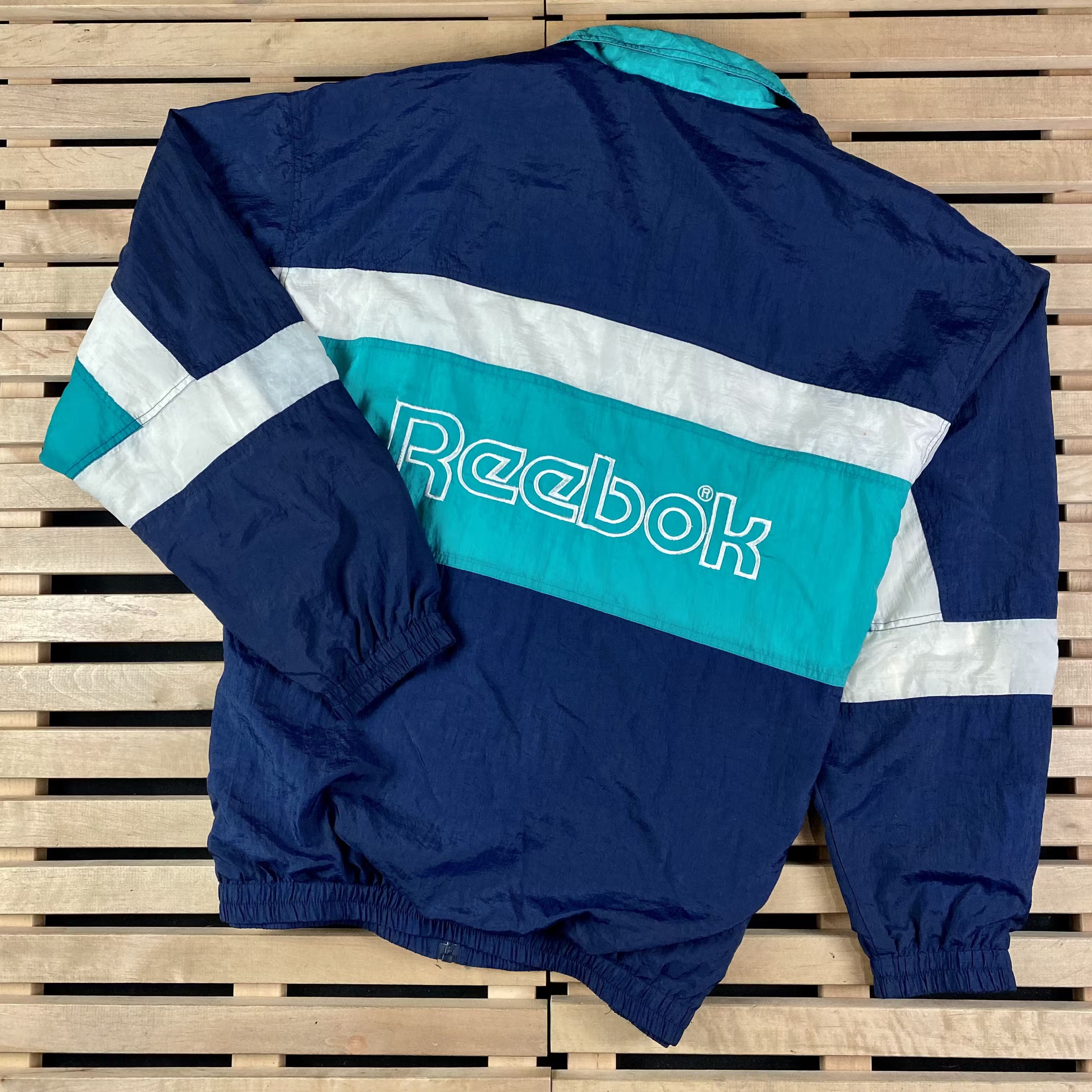 Reebok × Vintage Mens Track Bomber Jacket Reebok Vintage Size XL Size US XL / EU 56 / 4 - 4 Thumbnail