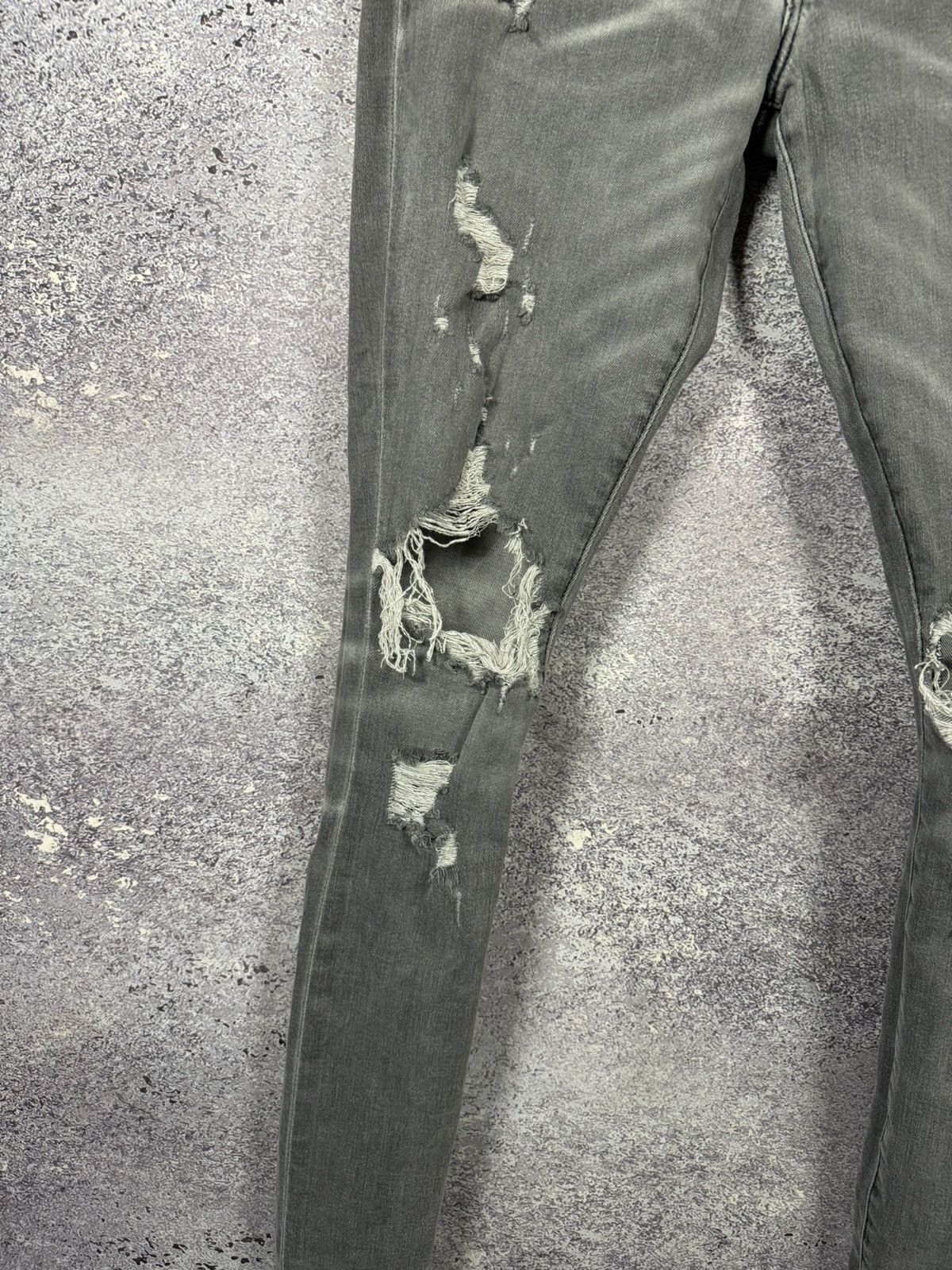 Amiri Amiri MX1 Jean Gray Distressed Skinny Womens size 30 Size 30" / US 8 / IT 44 - 5 Thumbnail