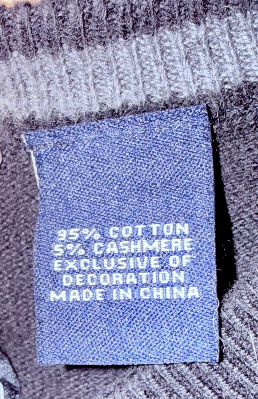 Chaps Vintage Style Chaps Cotton Cashmere Knit V-Neck Size US XL / EU 56 / 4 - 6 Thumbnail