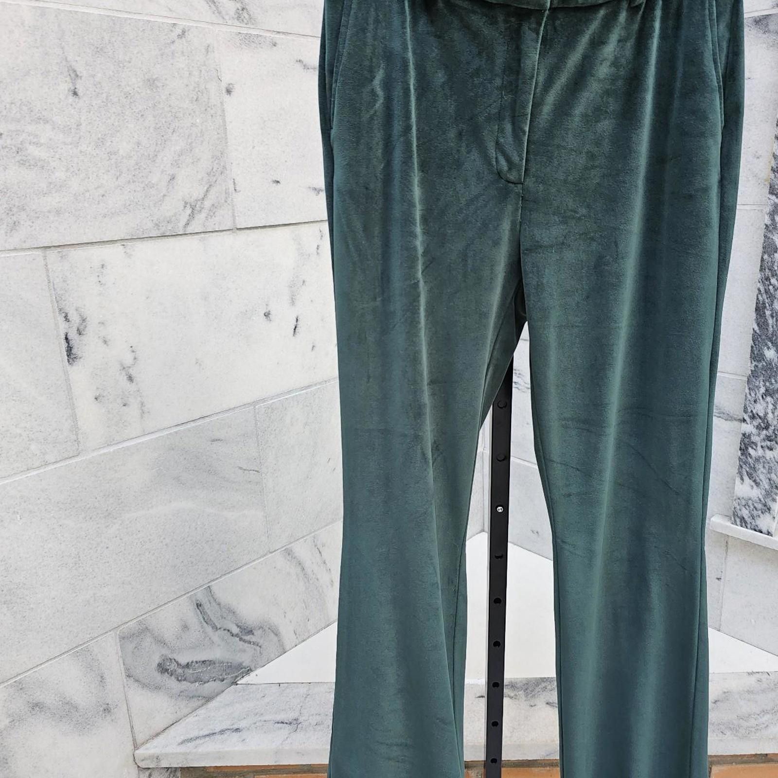Other Women's Green Velvet Trousers Size 28" / US 6 / IT 42 - 2 Thumbnail