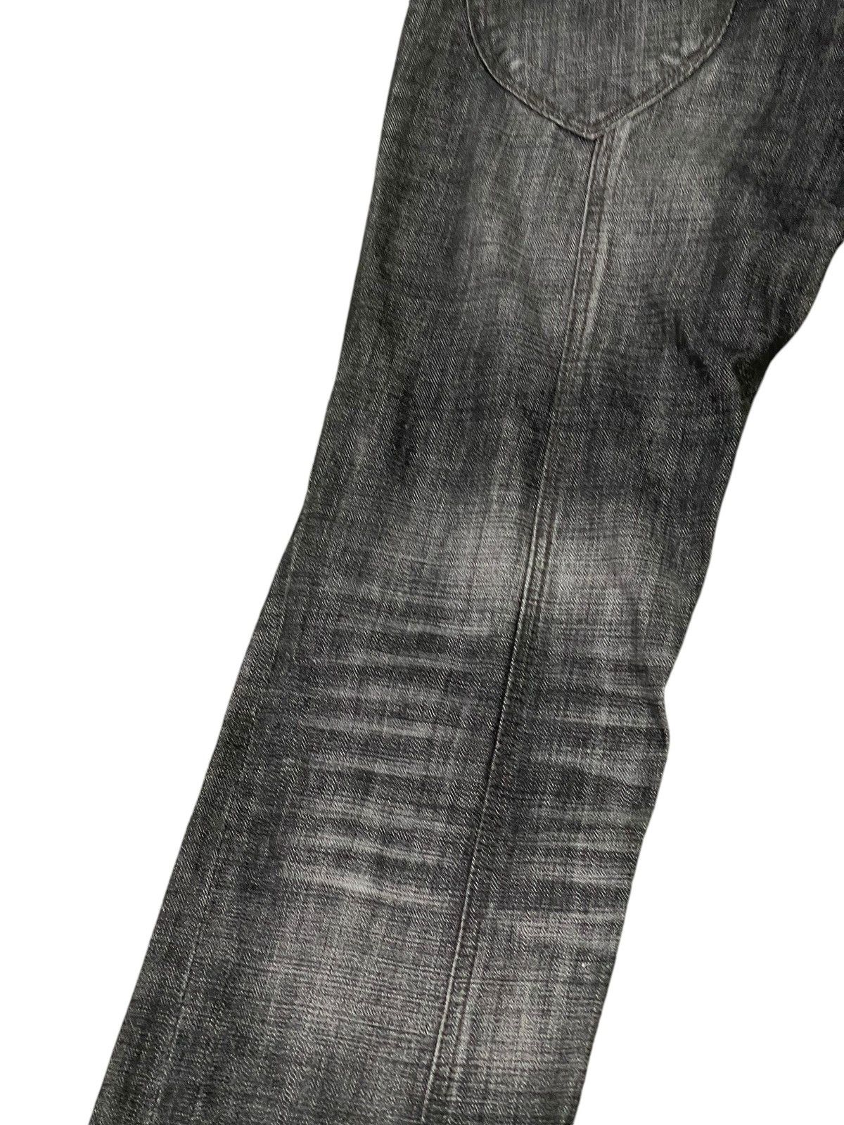 Japanese Brand Flare Jeans Nicole Club Faded Distress Boot Cut 8🟦8 Size US 33 - 15 Thumbnail
