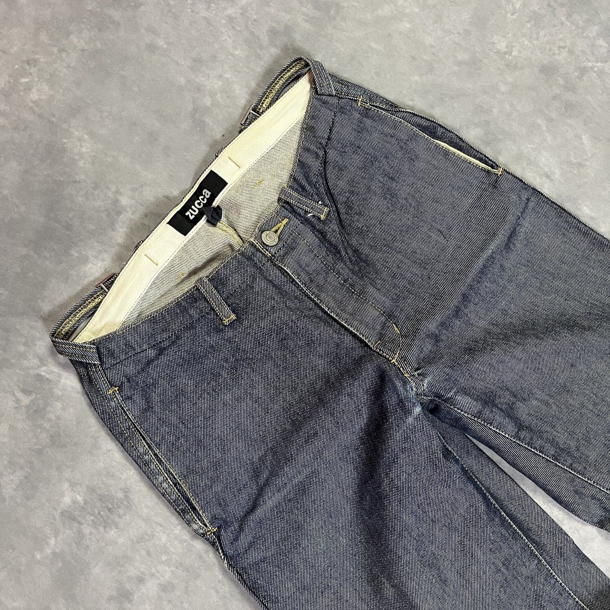 Issey Miyake Zucca Baggy Wide Leg Indigo Denim Y2k Adjustable Rare Jeans Size US 28 / EU 44 - 3 Thumbnail
