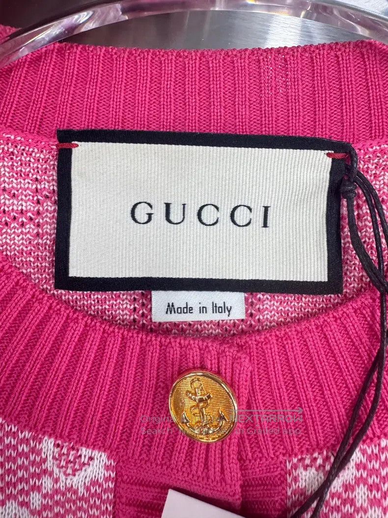 Gucci Gucci Pink gold buckle full print knitted cardigan coat Size XS / US 0-2 / IT 36-38 - 3 Thumbnail