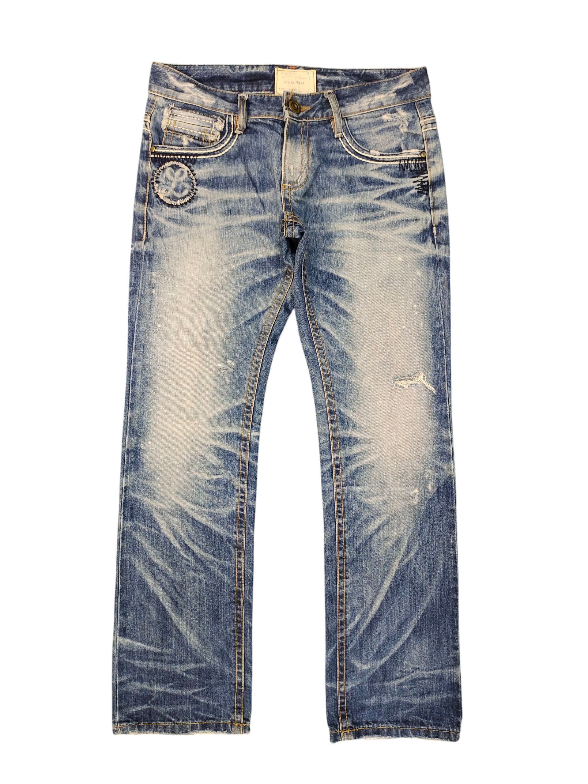 Number (N)ine × Undercover Yoshitomo Nara Lolita Clawmark Distress Denim Jeans Size US 30 / EU 46 - 7 Thumbnail