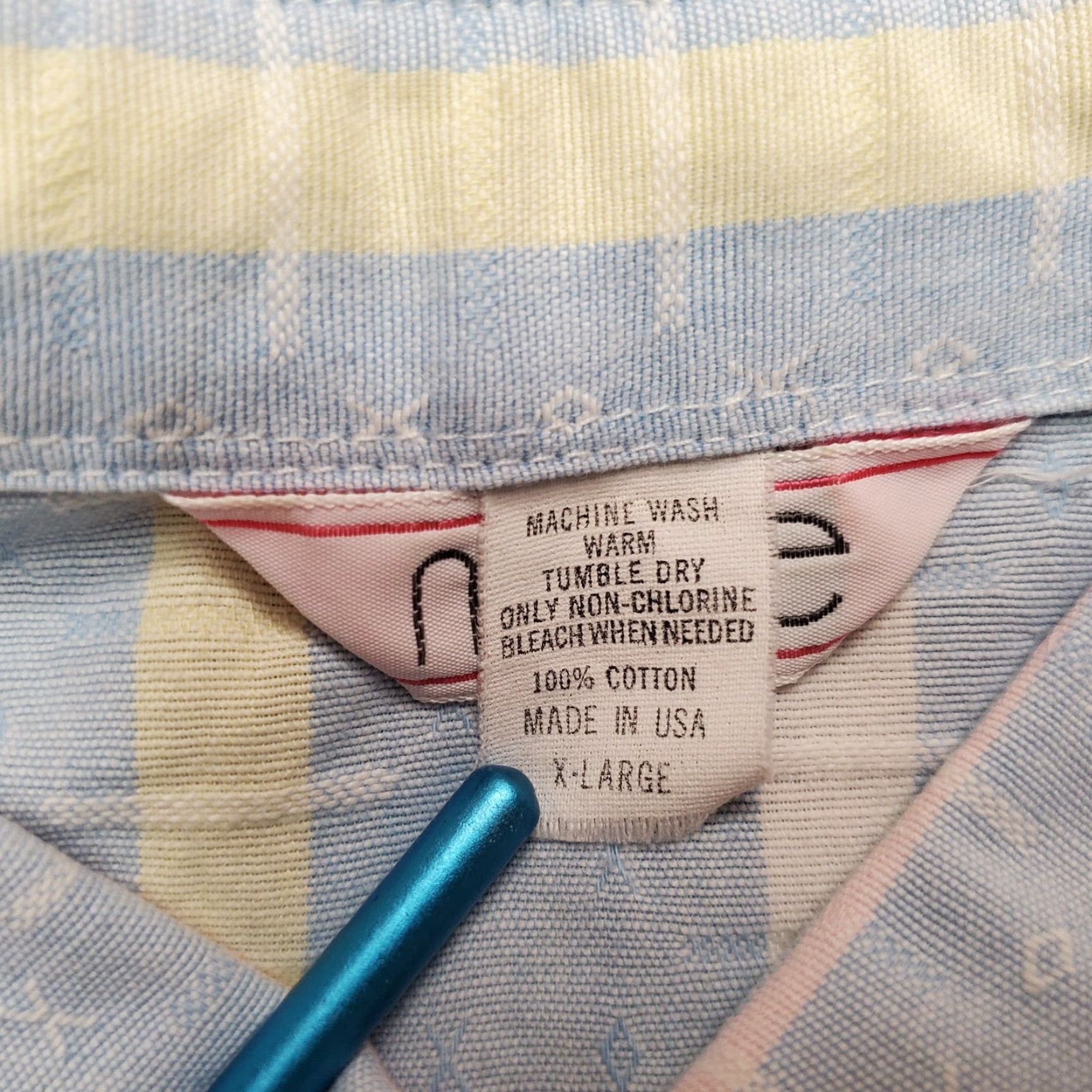 Vintage VINTAGE Niche Shirt Womens XL Blue 100% Cotton 3/4 Sleeve Button Casual Size XL / US 12-14 / IT 48-50 - 5 Thumbnail