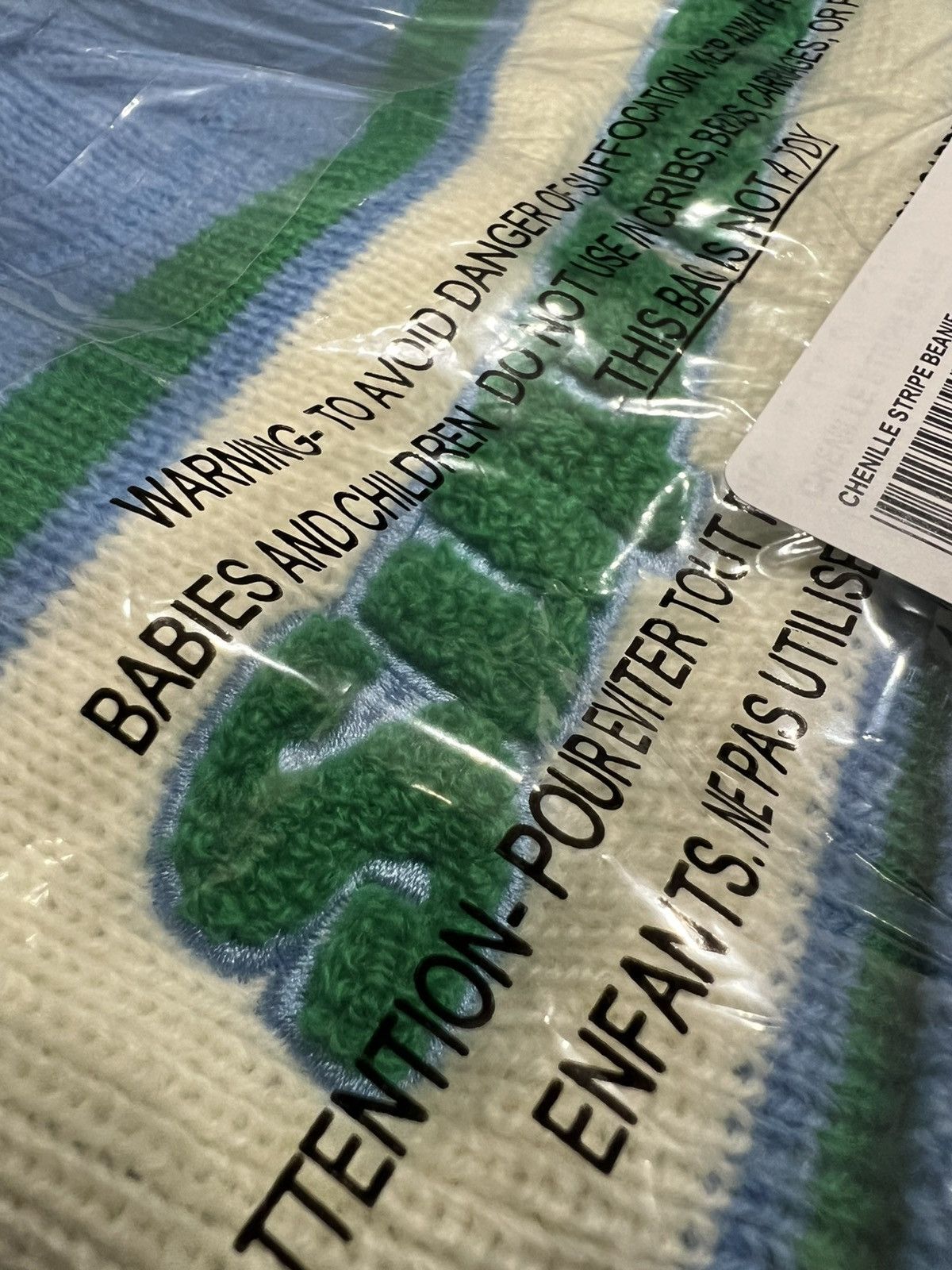 Supreme Supreme Chenille Stripe Beanie FW19 Size ONE SIZE - 5 Thumbnail