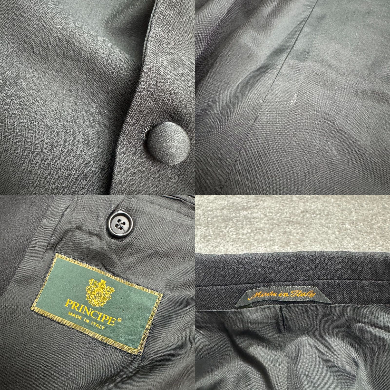Vintage VINTAGE Guabello Blazer Jacket Mens 44R Black Wool Three-Button Notch Lapel Single-Breasted 3-Button 46 Chest Italy Classic Designer Size 44R - 8 Thumbnail