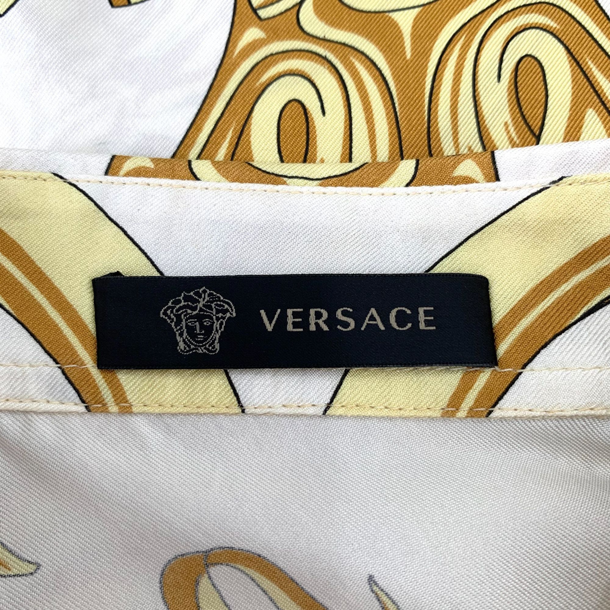 Versace Versace Baroque Print Button-Up Silk Shirt Size XS / US 0-2 / IT 36-38 - 5 Thumbnail