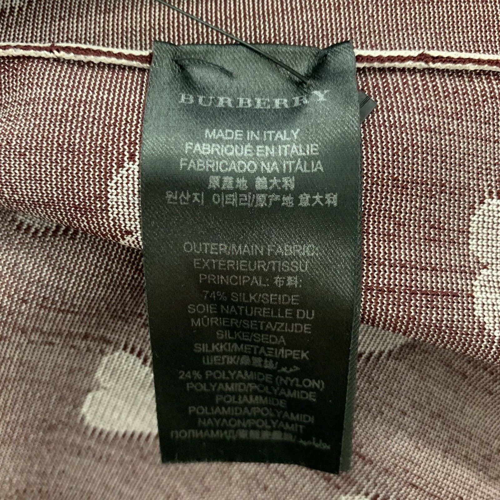 Burberry Prorsum BURBERRY Size S Brown Silk Blend Print V-Neck Sweater Size S / US 4 / IT 40 - 7 Thumbnail