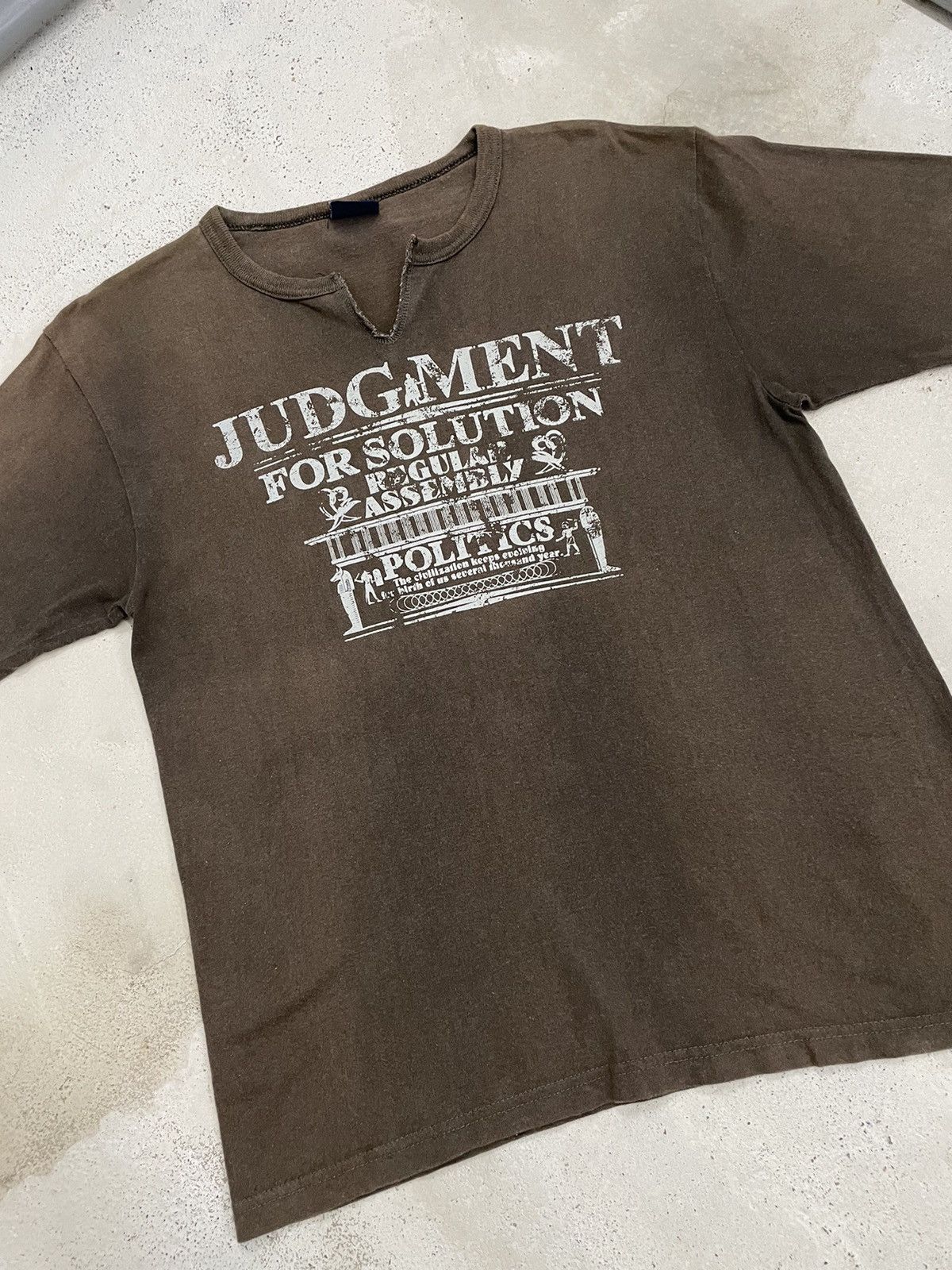 Japanese Brand Cinema V Neck Relaxin Cotton Judgement For Solution Politics Size US M / EU 48-50 / 2 - 4 Thumbnail