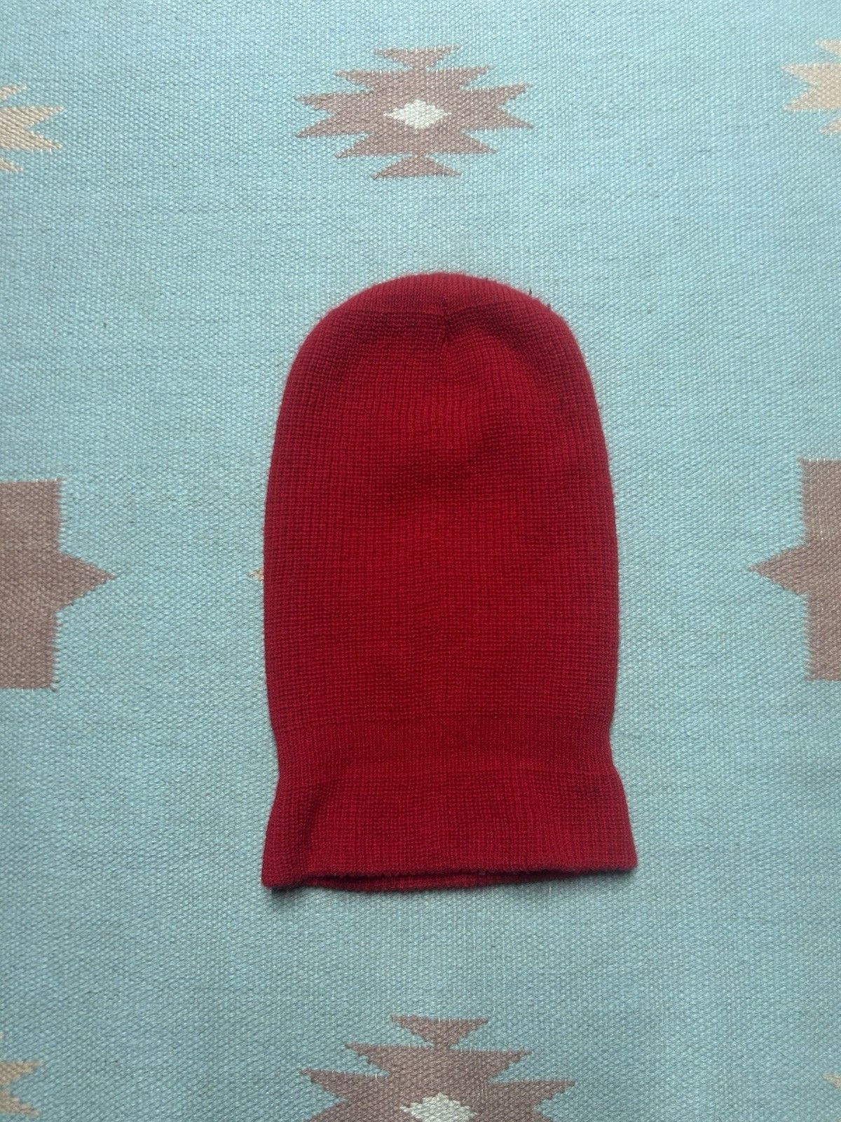 Vintage Vtg knit beanie balaclava robber snowmobile hat OSFA 2 hole Size ONE SIZE - 4 Thumbnail