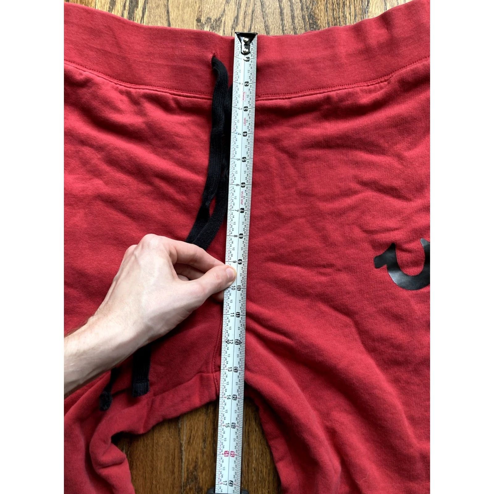 True Religion True Religion Sweat Shorts Mens Regular Size M Red Cotton Logo Active Drawstring Relaxed Fit Size US 31 - 6 Thumbnail