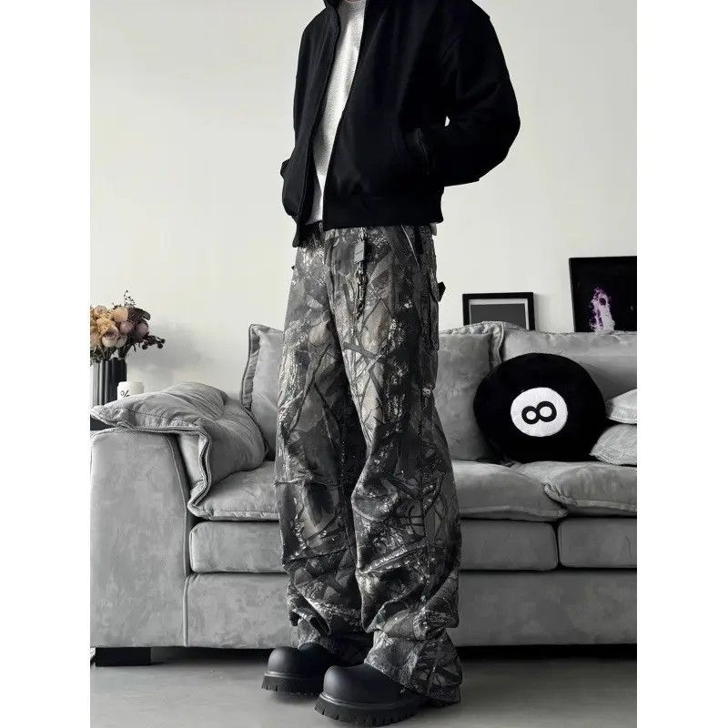 Japanese Brand Retro loose high street camouflage jeans Size US 30 / EU 46 - 4 Thumbnail