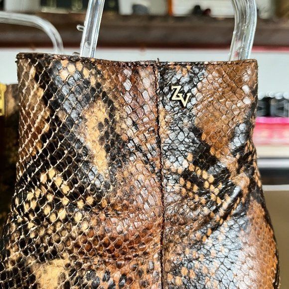 Zadig & Voltaire Zadig & Voltaire Glimmer Wilk Embossed Snake Heeled Boots Size US 8 / IT 38 - 2 Thumbnail