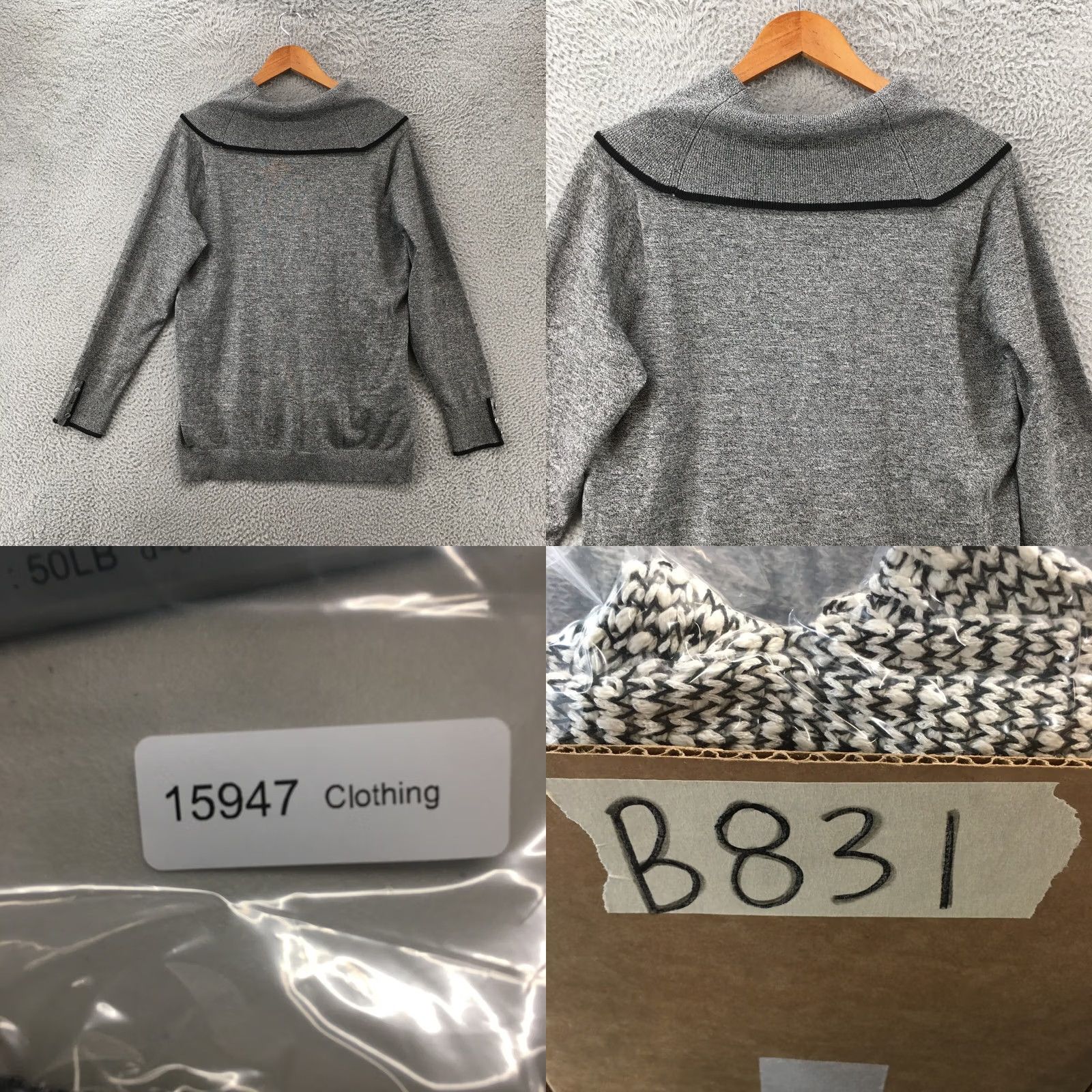 Calvin Klein Calvin Klein Cowl Neck Sweater Womens L Gray Solid Rayon Blend Long Sleeve Size L / US 10 / IT 46 - 8 Thumbnail