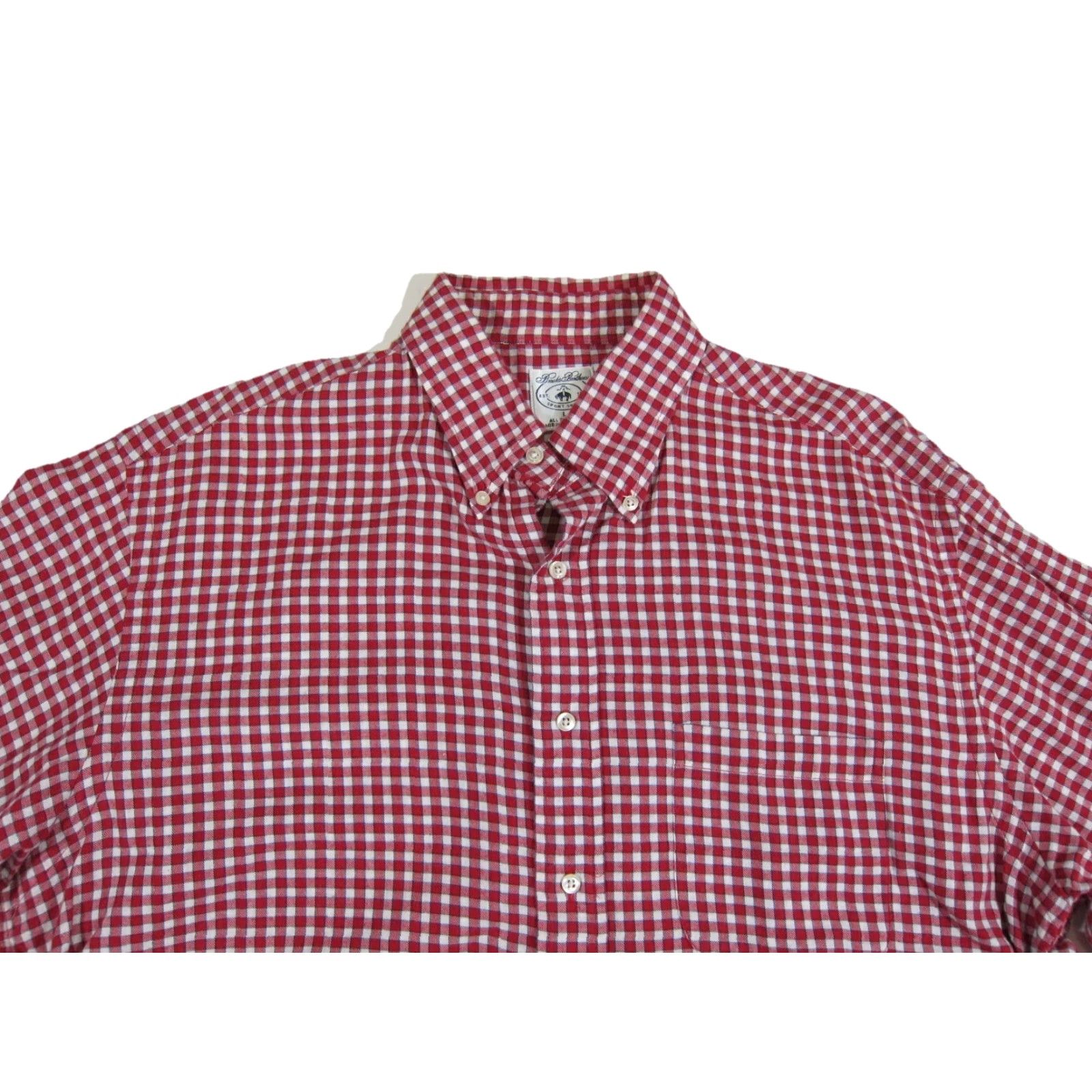 Brooks Brothers Brooks Brothers Button-Down Shirt Men L 100% Cotton Plaid Red White Long Sleeve Button-Up Size US L / EU 52-54 / 3 - 4 Thumbnail