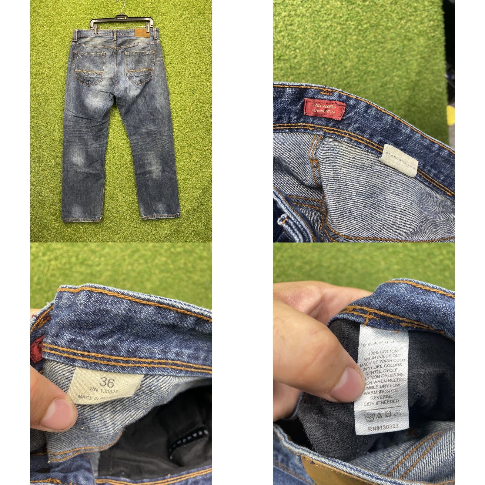 Sean John Sean John Jeans Mens 36x29 Blue Relaxed Hamilton Straight Leg Denim Classic Mens Jeans Size US 36 / EU 52 - 8 Thumbnail