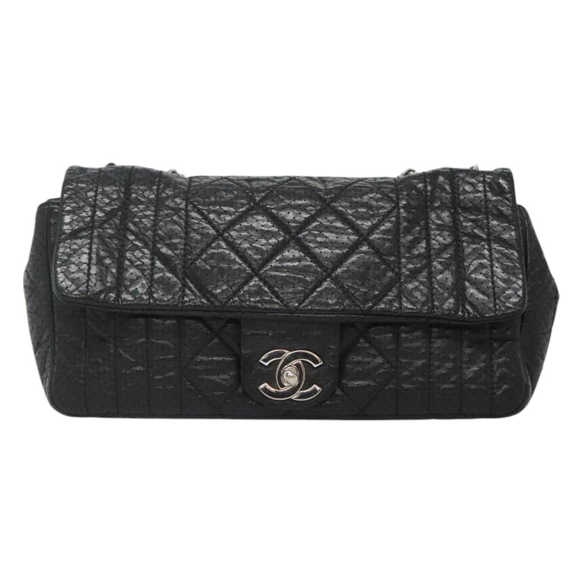 Chanel Single Flap Black Leather Shoulder Bag (Pre-Owned) Size ONE SIZE - 1 Thumbnail