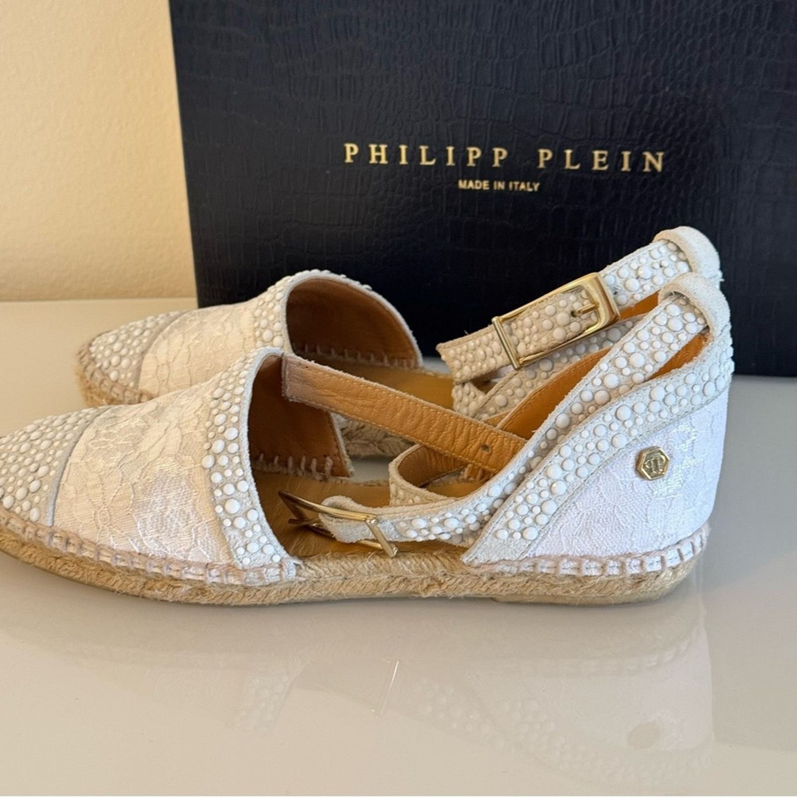 Philipp Plein PHILIPP PLEIN Espadrille Shoes For Women, Size 39, Authentic Size US 8.5 / IT 38.5 - 5 Thumbnail