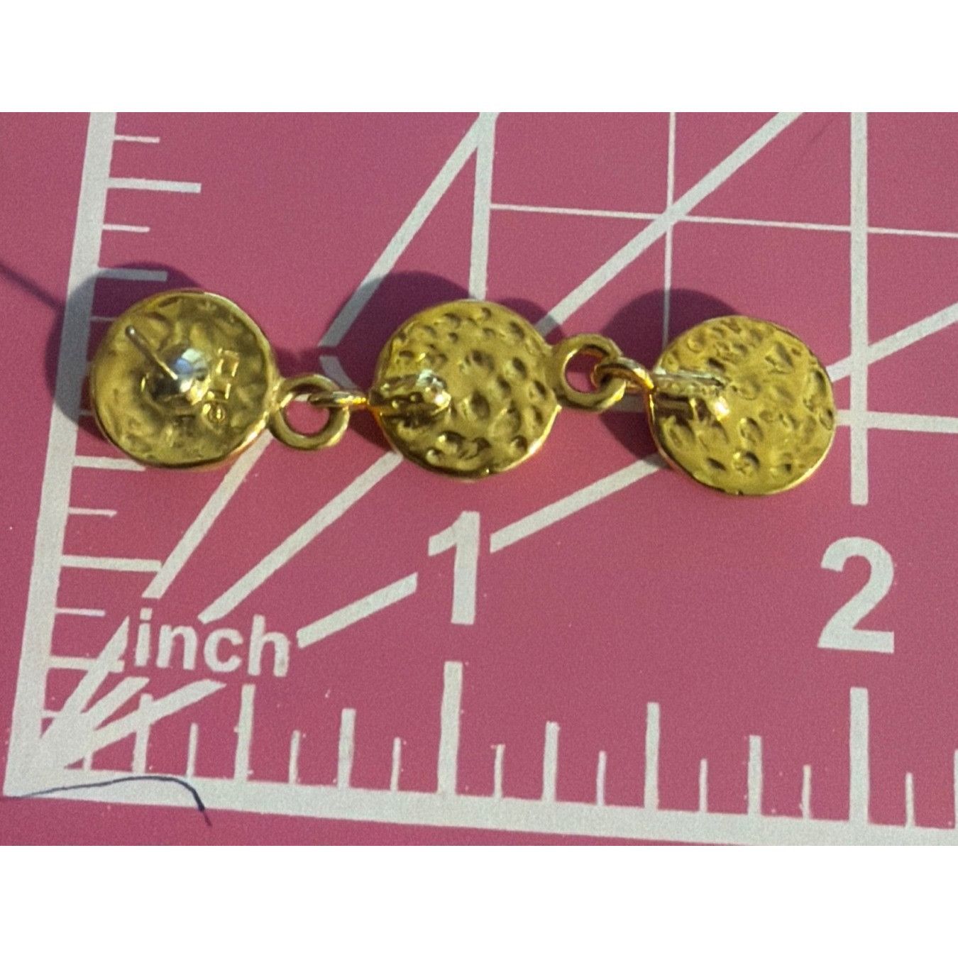 Liz Claiborne Vintage Liz Claiborne Gold Tone Dangle Earrings Circle Pierc Size ONE SIZE - 4 Thumbnail