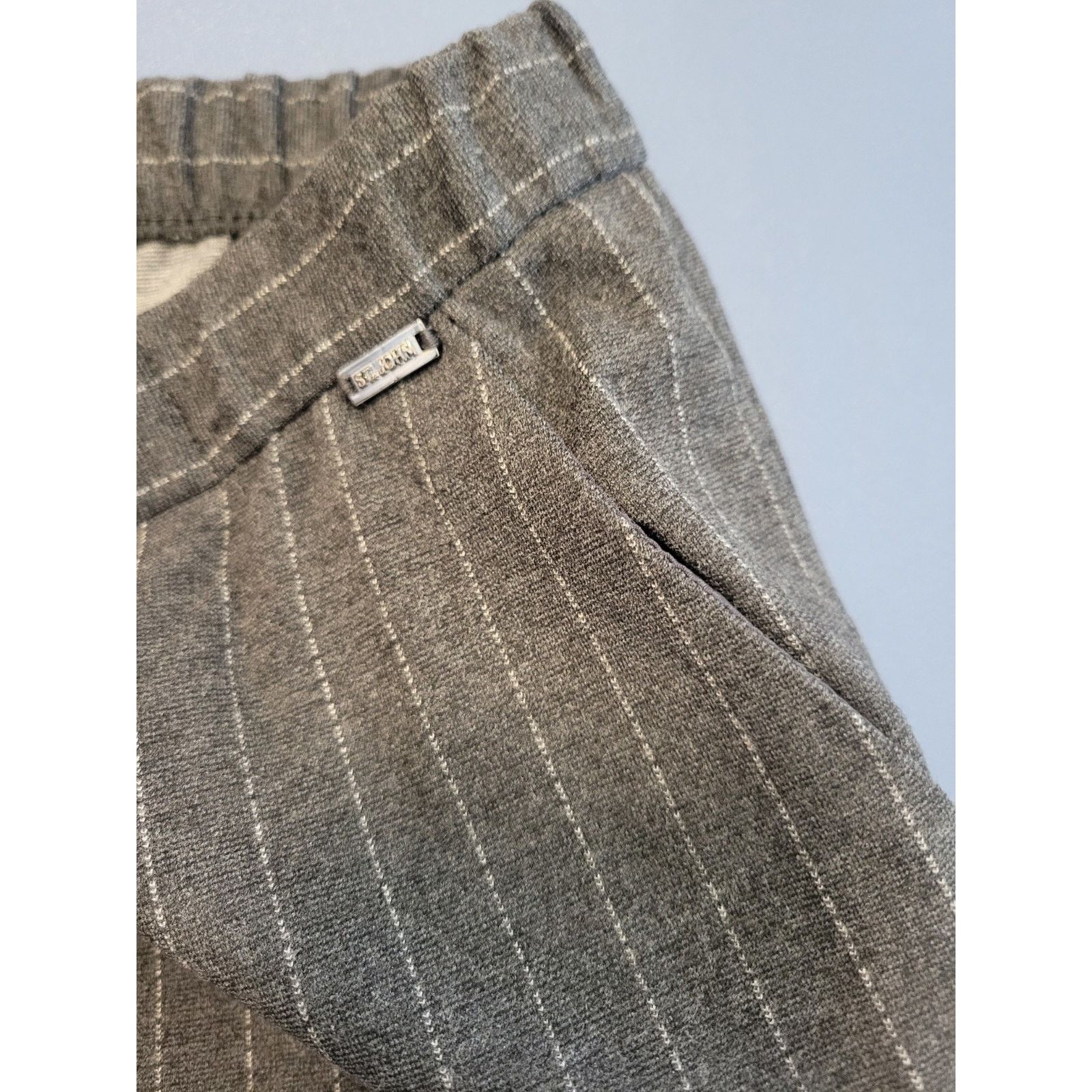 St. John ST John Sport Pants Sz M Gray Melange Stretch MSRP $395 Size 32" / US 10 / IT 46 - 6 Thumbnail