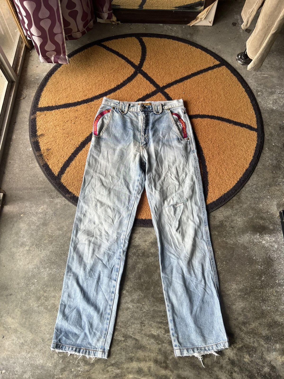 🔥Vintage Lancel Distressed Denim