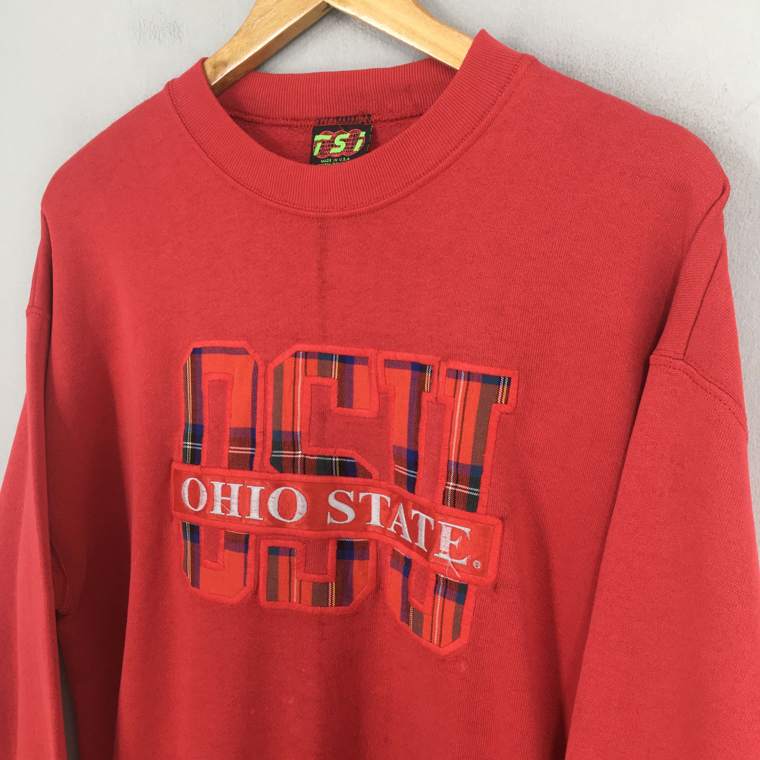 NCAA Vintage 90s Ohio State University OSU Red Sweater Large Size US L / EU 52-54 / 3 - 3 Thumbnail