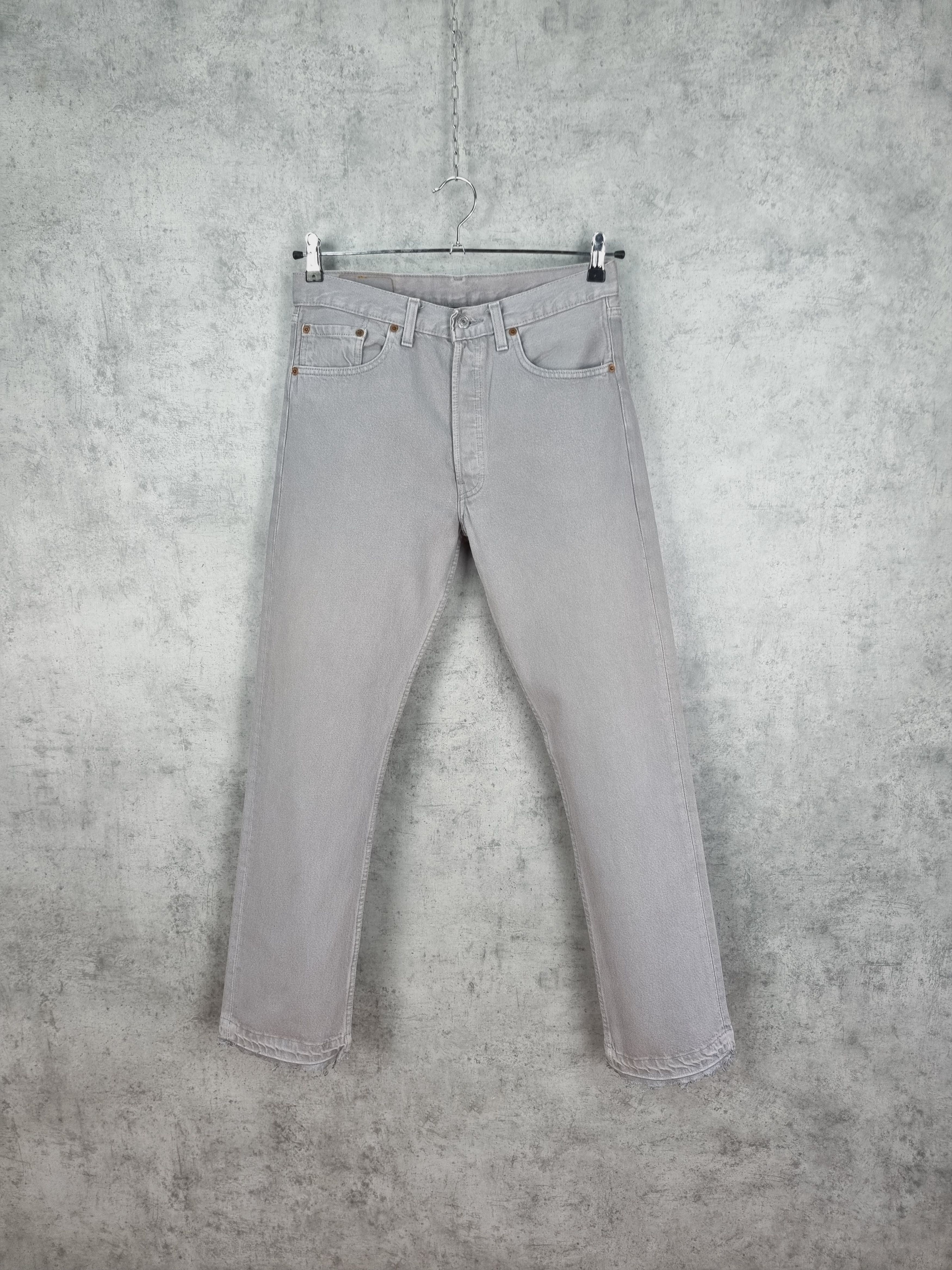 Levi's × Levi's Vintage Clothing 90s Levi's 501 Gray Denim Buttons Flies Jeans Size US 31 - 9 Thumbnail
