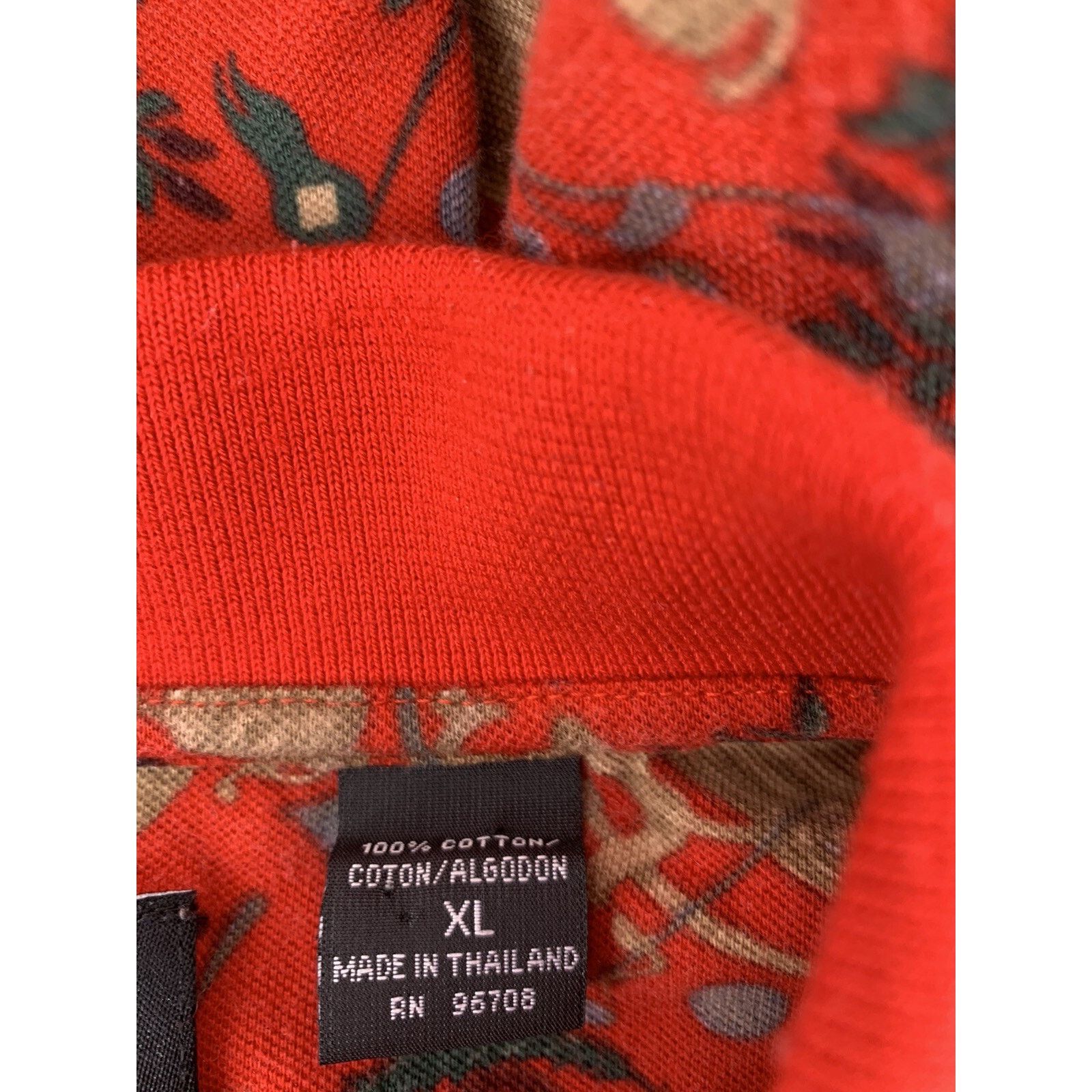 Tabasco Vintage Tabasco Golf Polo Shirt Red All Over Print XL Size US XL / EU 56 / 4 - 8 Thumbnail