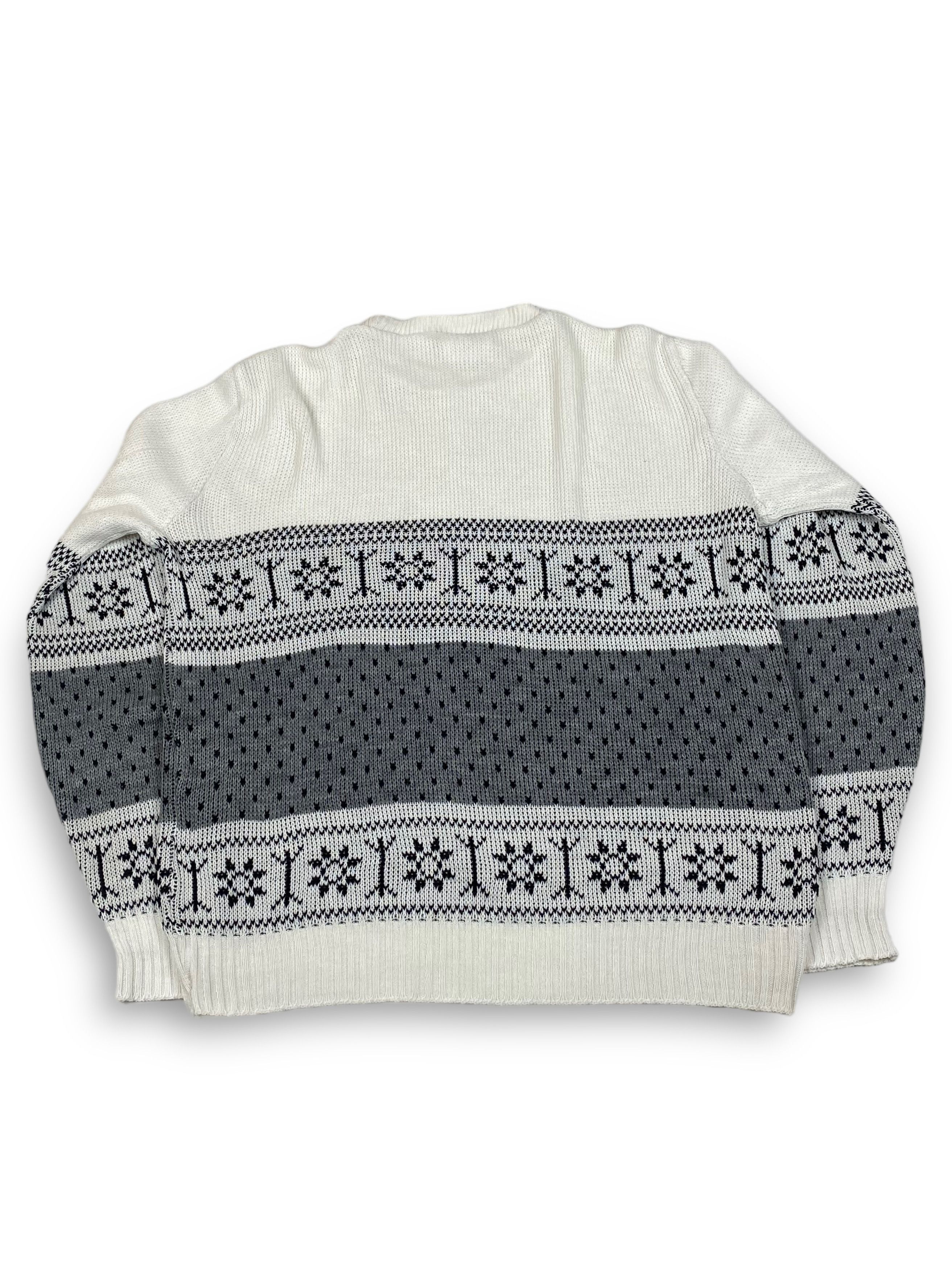 Vintage Vintage DOUBLE T White Grey Pattern Sweater M737 Size US L / EU 52-54 / 3 - 7 Thumbnail