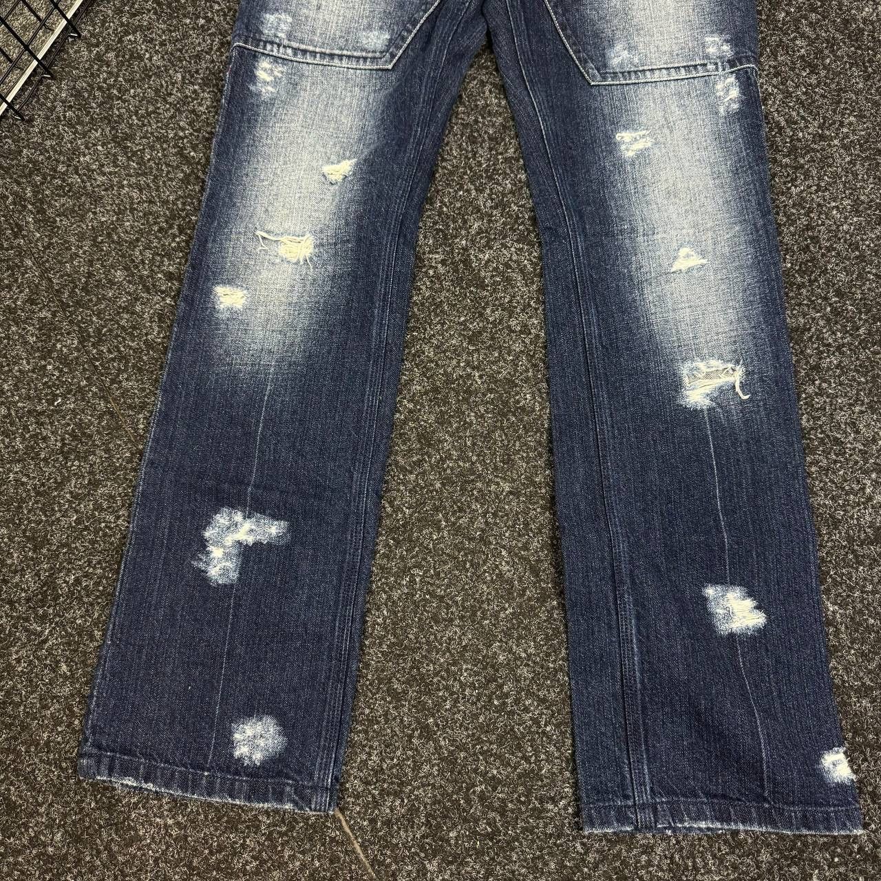 Pepe Jeans Vintage Low Rise avant Garde flared butcut denim pants navy Size US 34 / EU 50 - 5 Thumbnail