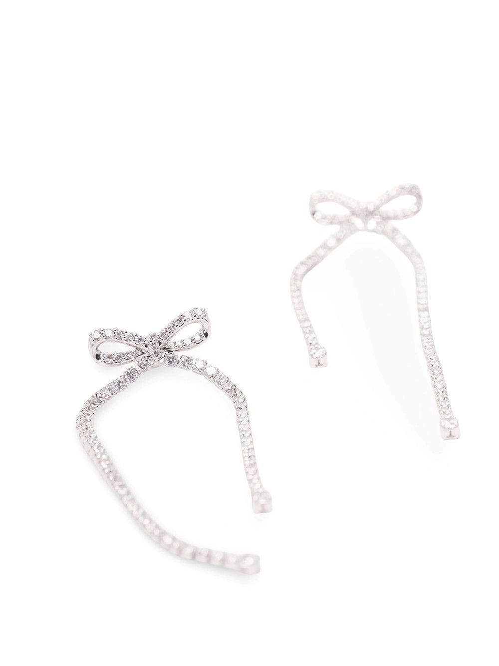 Self-Portrait Crystal Bow Dangle Earrings Size ONE SIZE - 1 Thumbnail