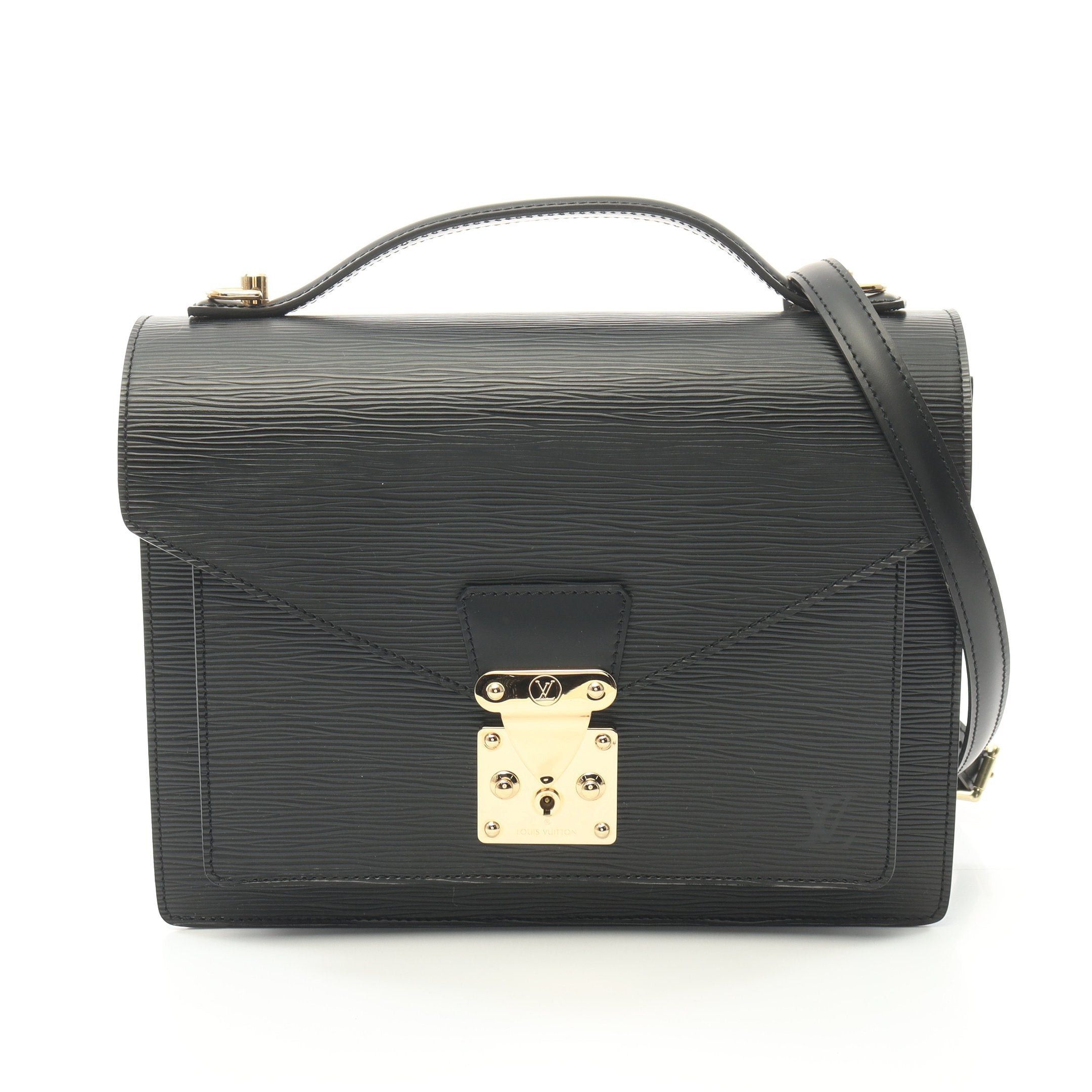 Louis Vuitton Louis Vuitton Monceau Epi Noir Handbag Leather Black Size ONE SIZE - 1 Thumbnail