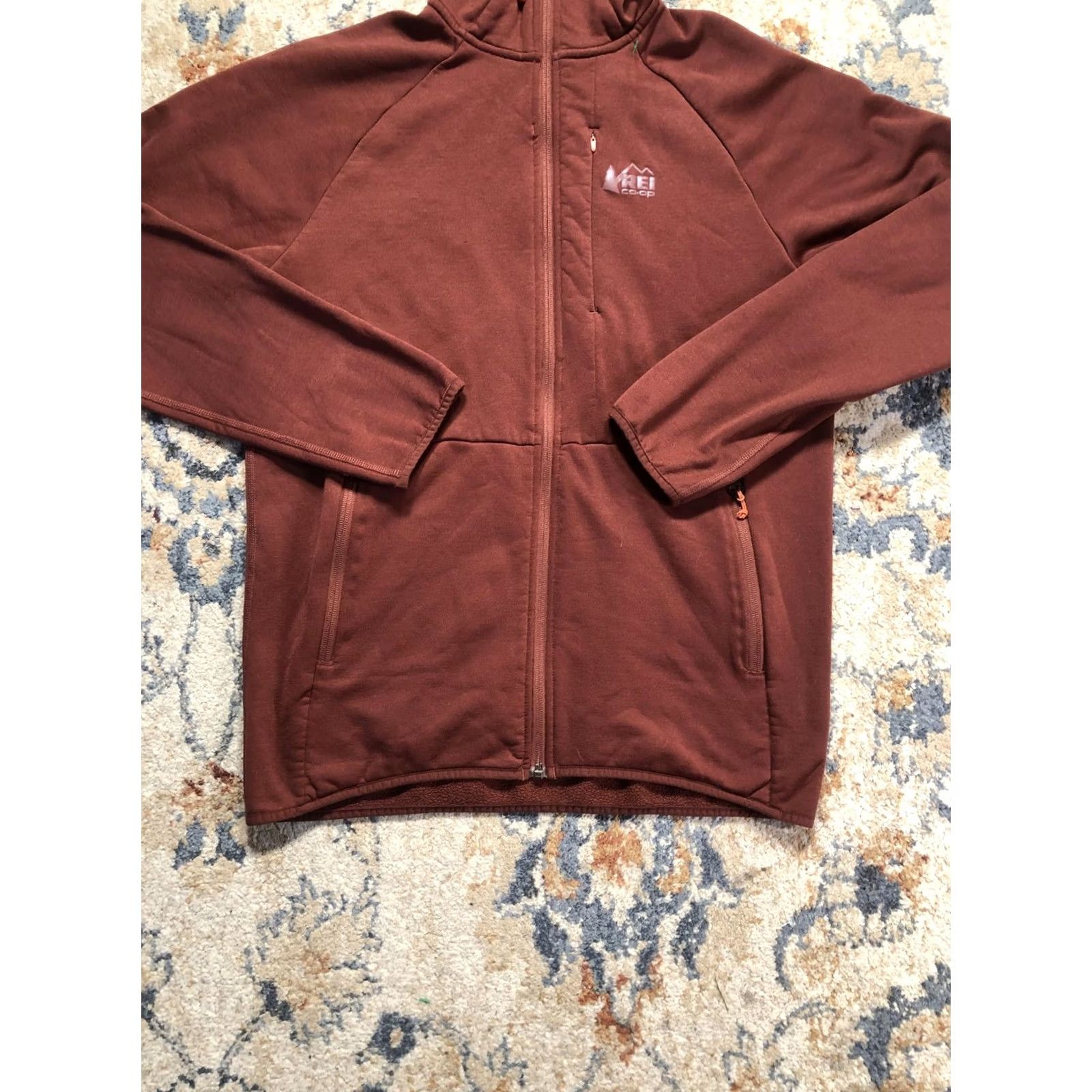 Vintage REI Co-op Hoodie Sweatshirt Mens M Brown Fleece Full Zip Logo Jacket Size US M / EU 48-50 / 2 - 5 Thumbnail