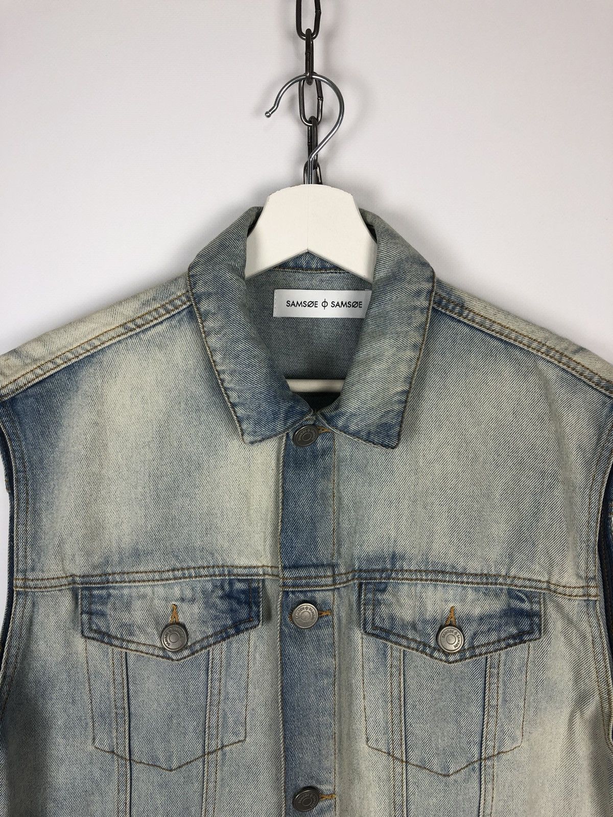 Samsoe Samsoe Samsoe Samsoe Denim Vest Jacket Blue size L Size US L / EU 52-54 / 3 - 2 Thumbnail