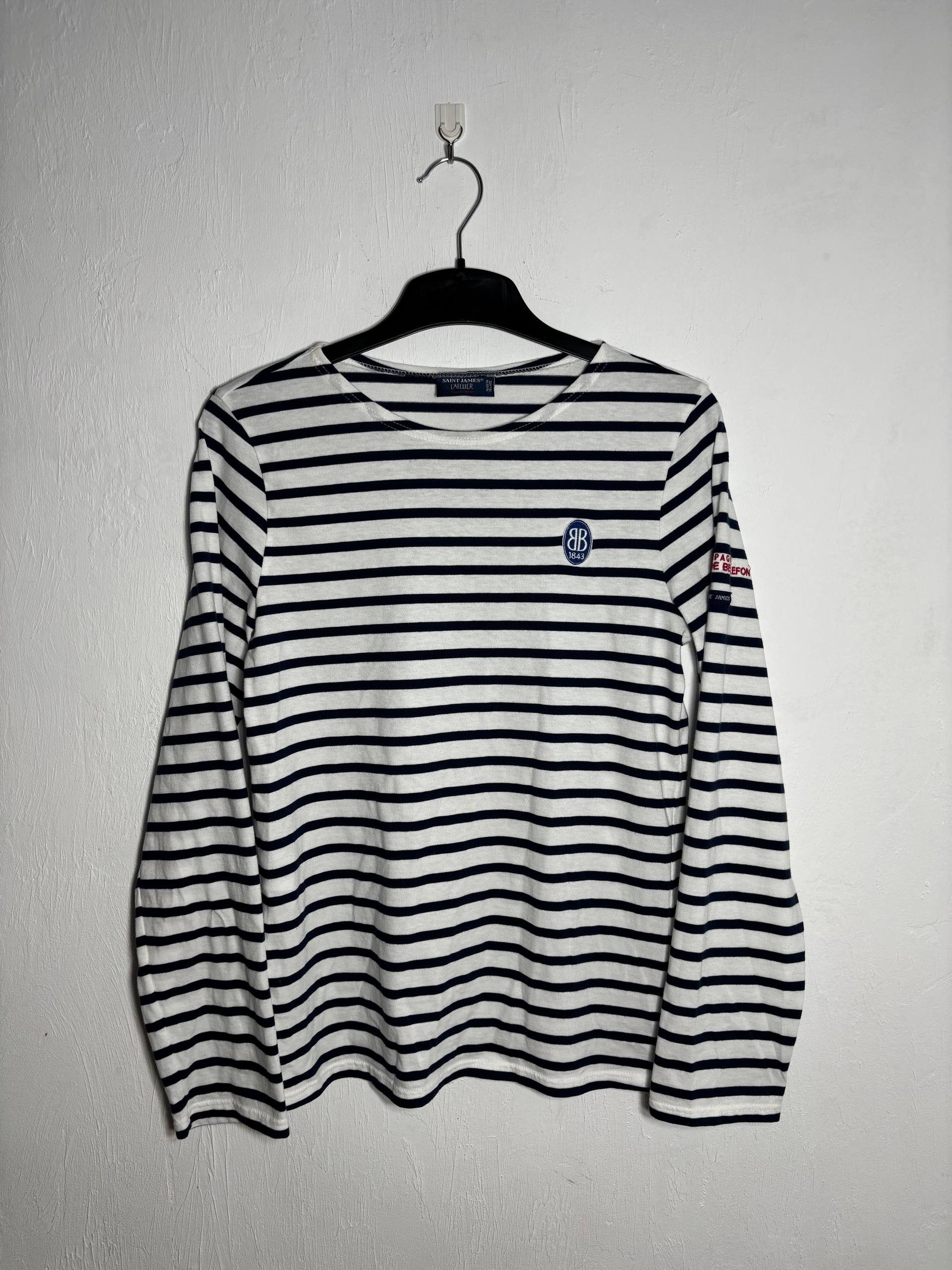 Saint James Saint James x Besserat de Bellefon Striped Longsleeve TShirt Size M / US 6-8 / IT 42-44 - 1 Thumbnail
