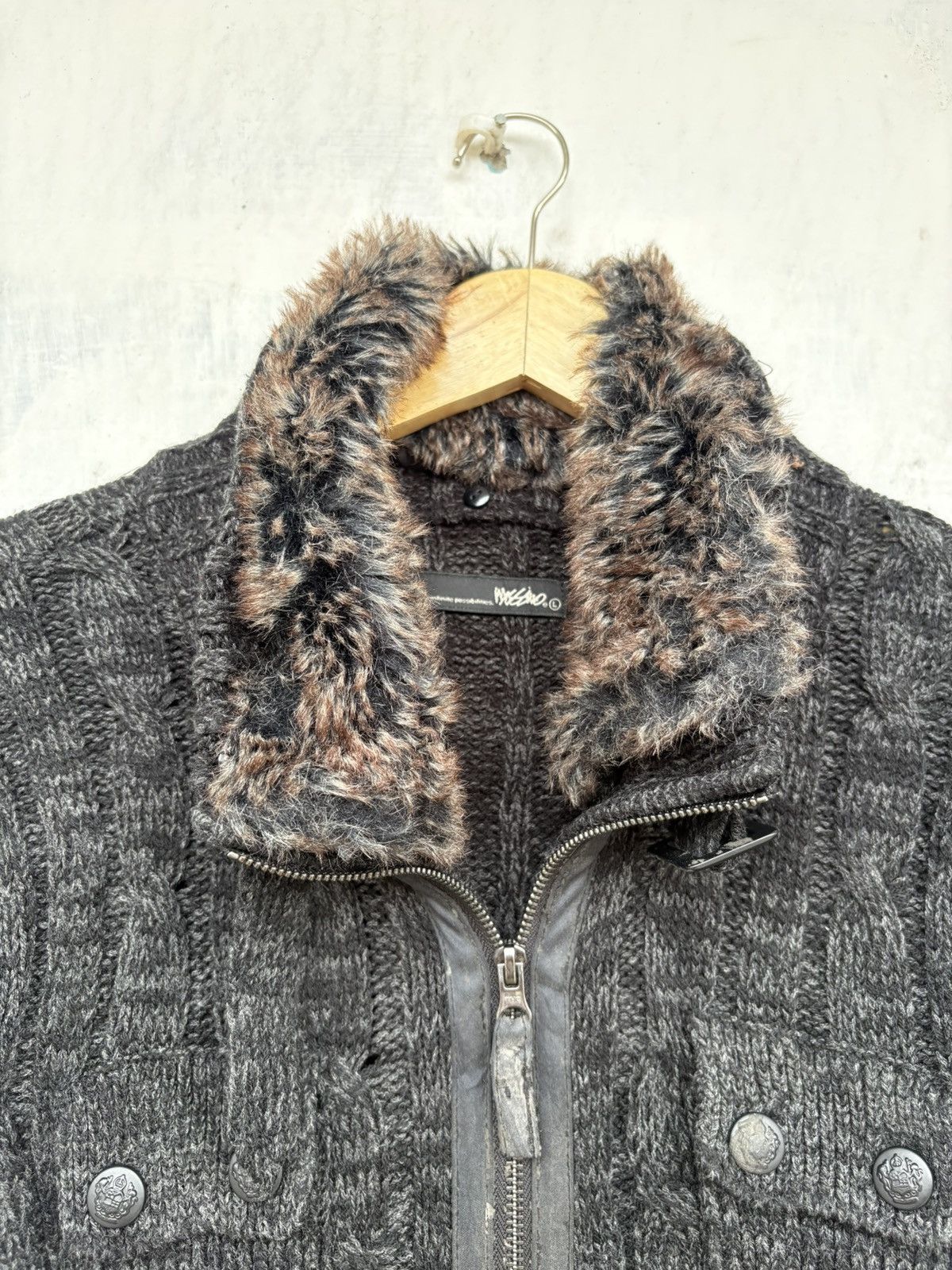 Japanese Brand Mossio Knitwear Fur Jacket Japanese Brand Size US M / EU 48-50 / 2 - 6 Thumbnail